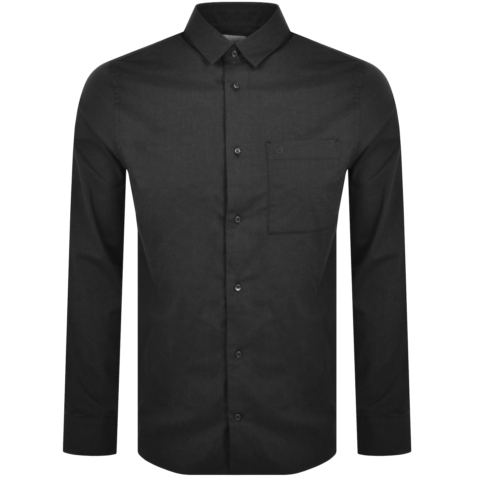 Calvin Klein Regular Fit Flannel Shirt Grey In Grey