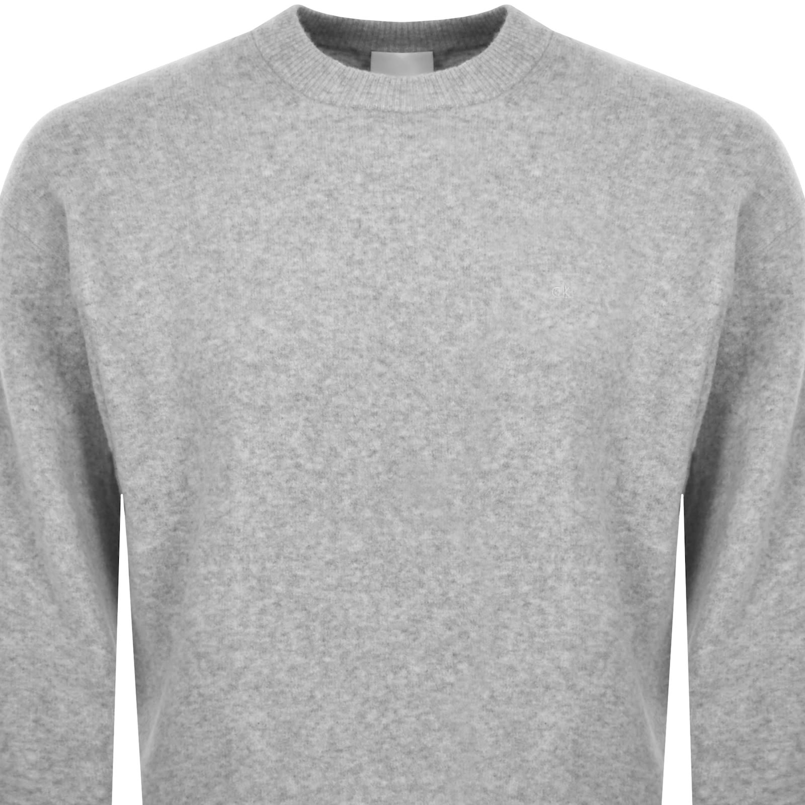 Calvin Klein Tech Stretch Wool Jumper Grey In Grey