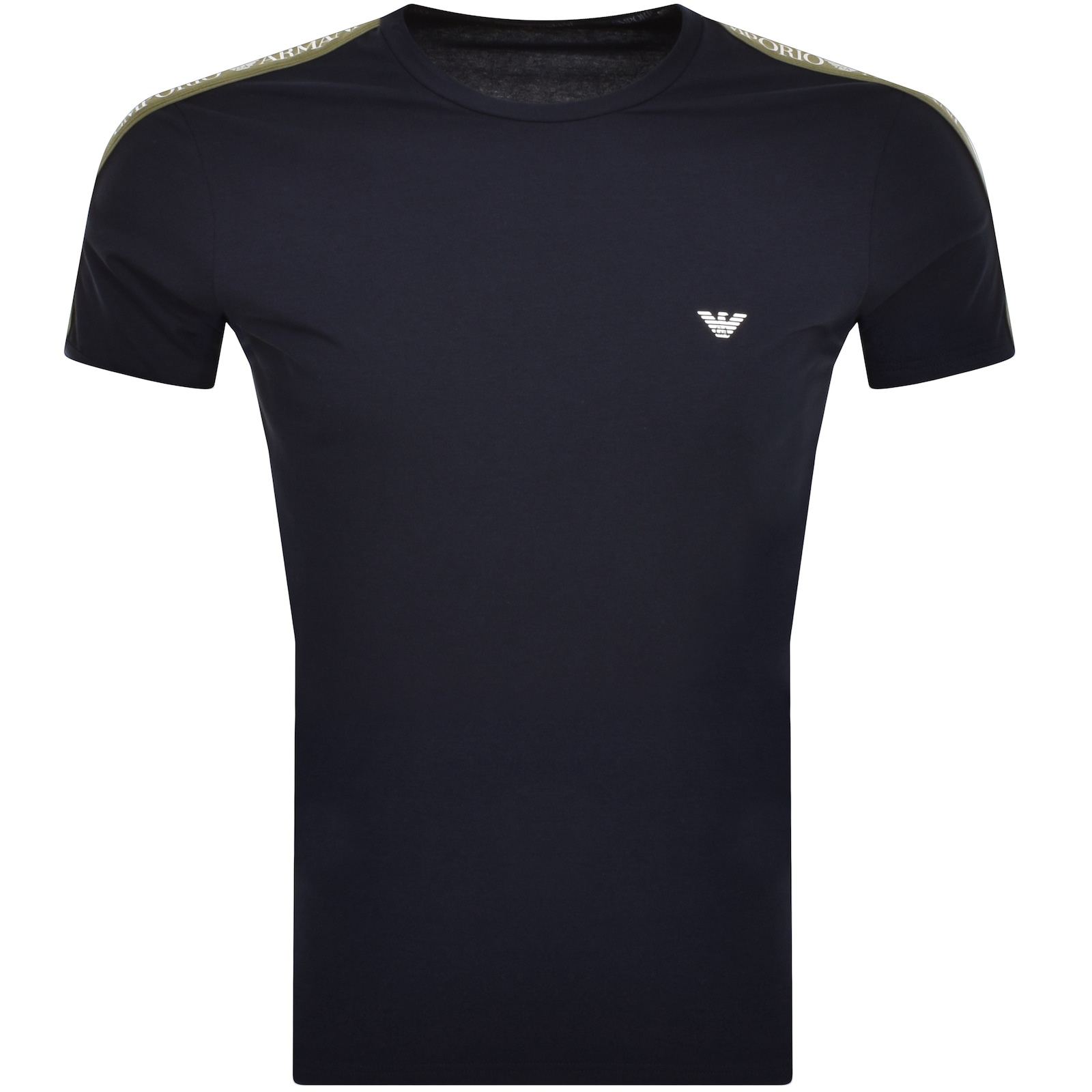 Shop Armani Collezioni Emporio Armani Lounge Crew Neck T Shirt Navy