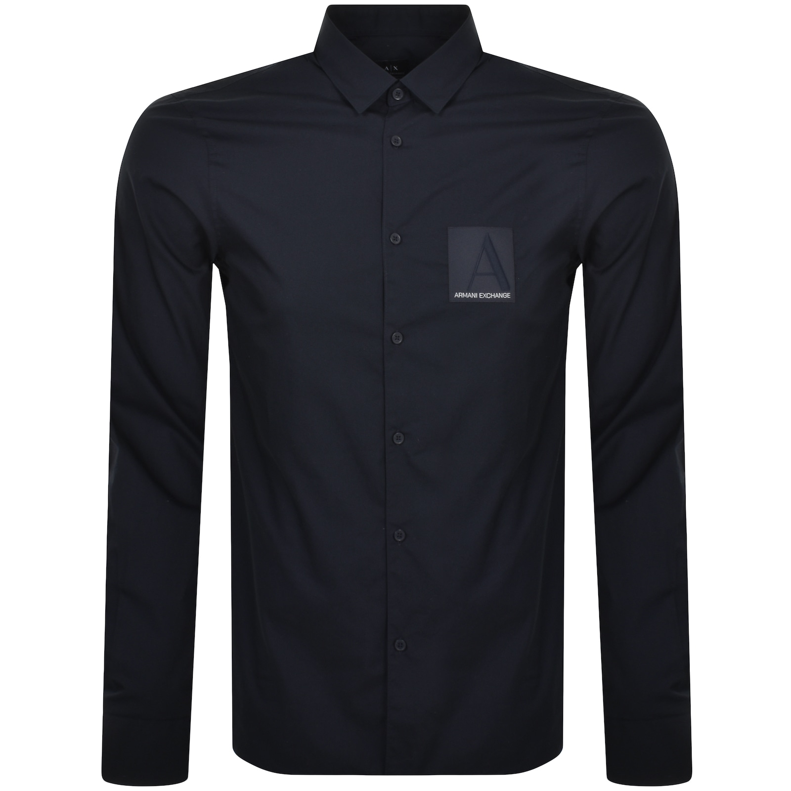 Shop Armani Exchange Regular Fit Shirt Navy