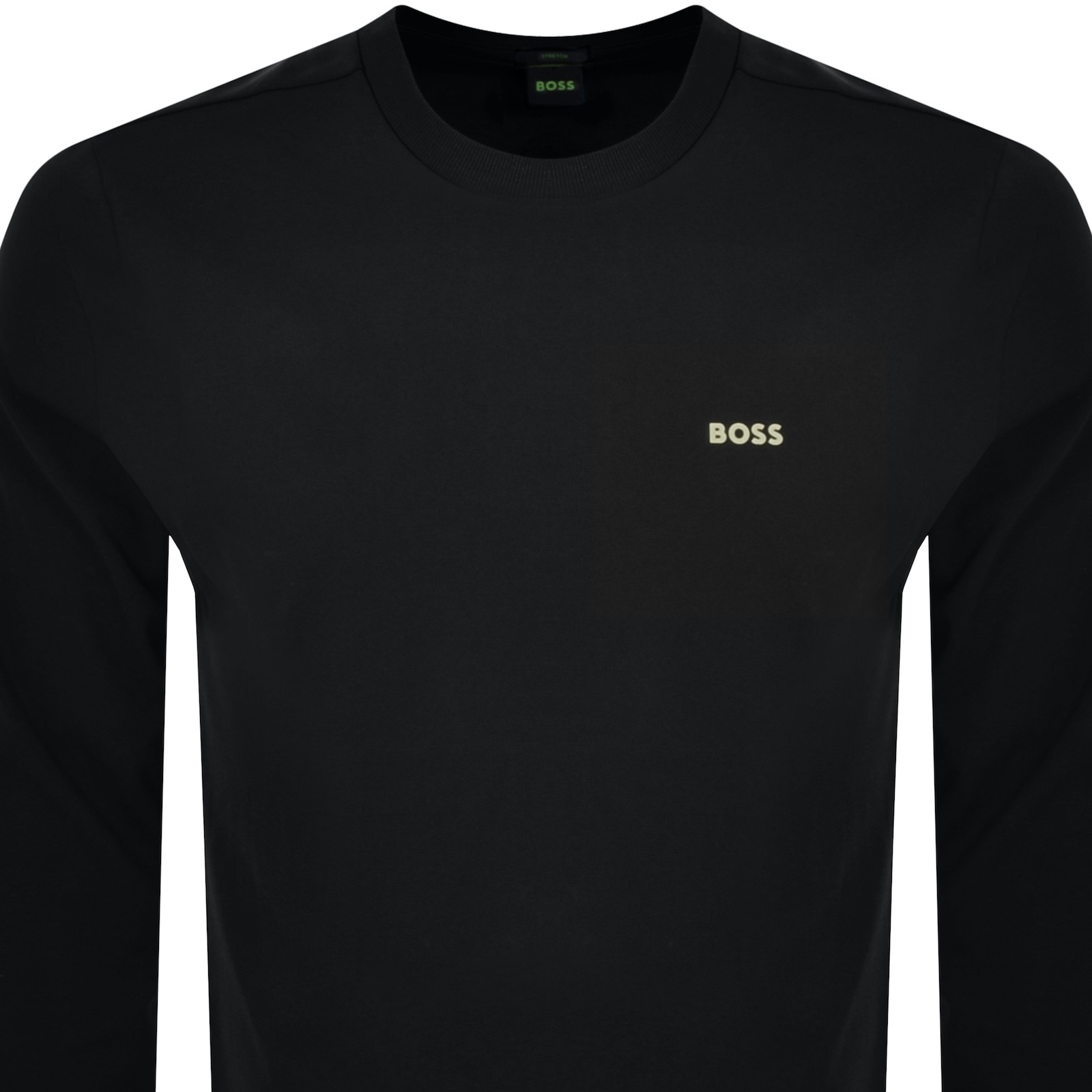 BOSS ATHLEISURE BOSS LONG SLEEVED STRETCH T SHIRT BLACK 