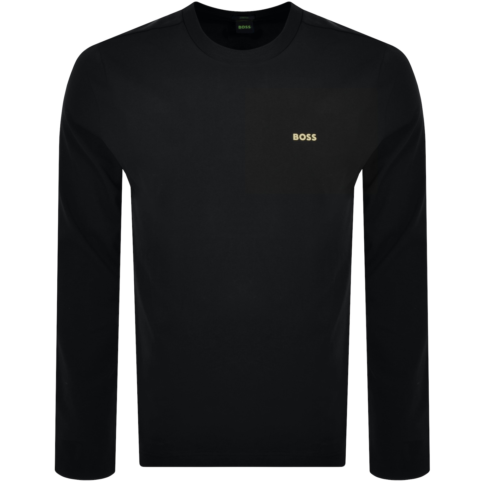 BOSS ATHLEISURE BOSS LONG SLEEVED STRETCH T SHIRT BLACK 