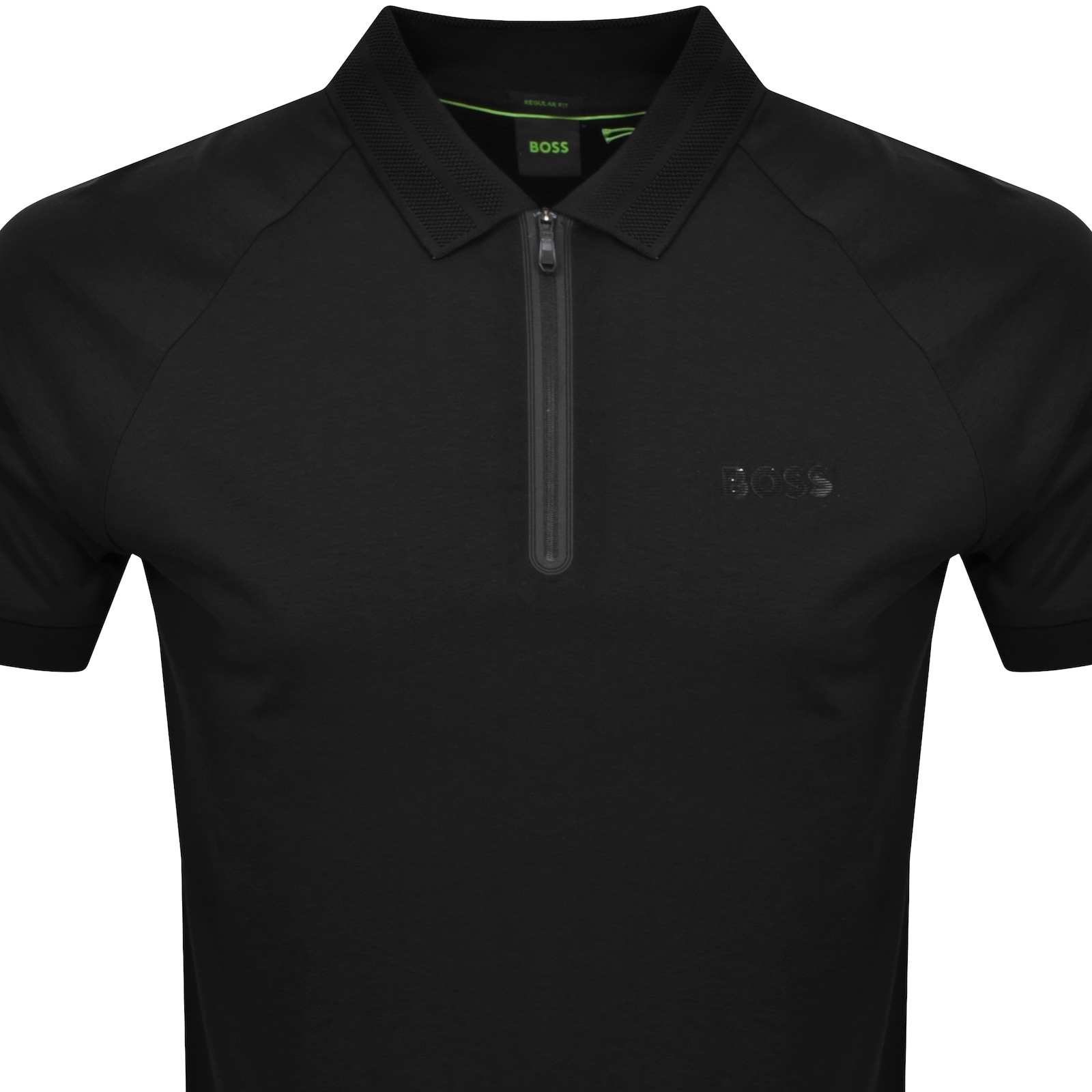 Shop Boss Athleisure Boss Philix Mirror Polo T Shirt Black