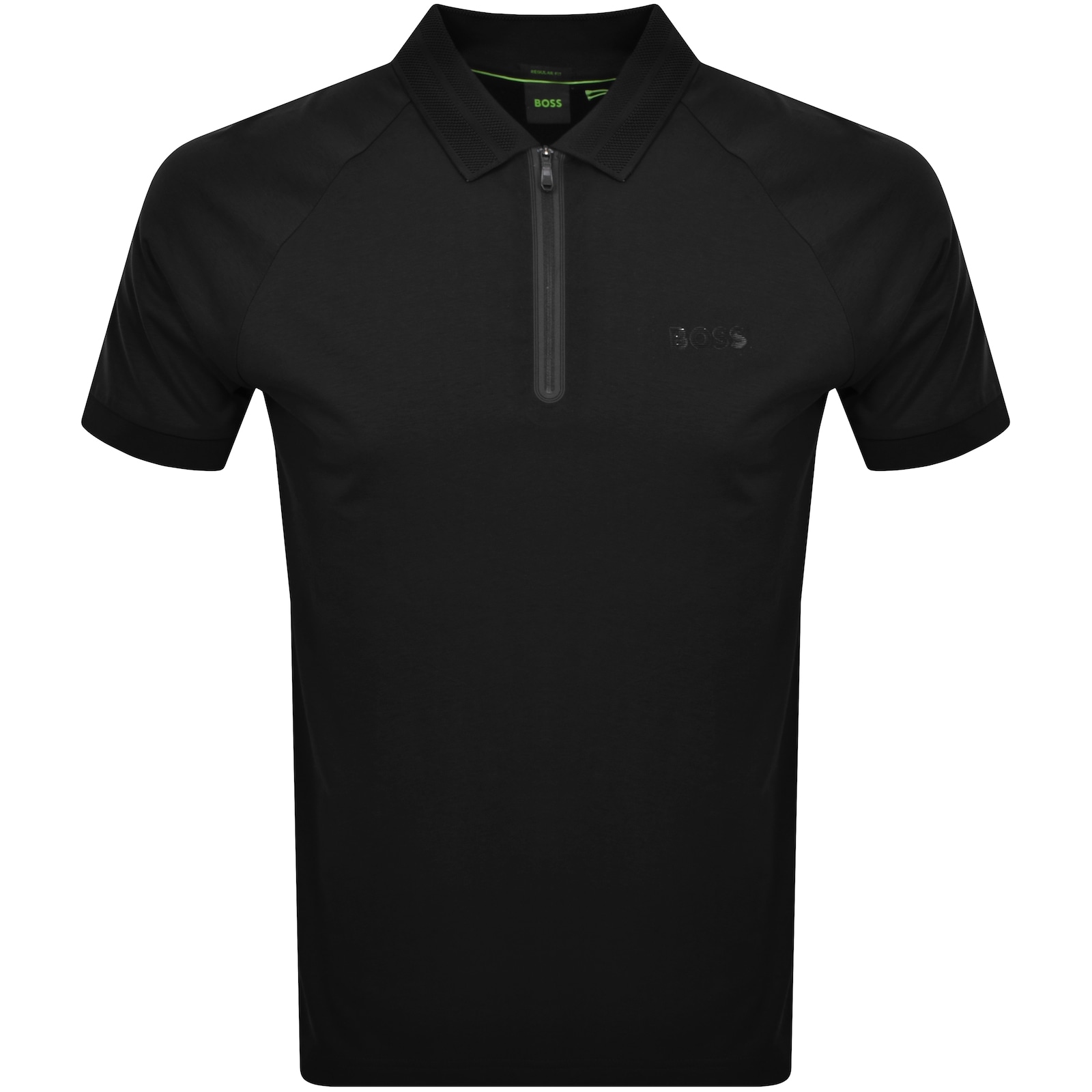 Shop Boss Athleisure Boss Philix Mirror Polo T Shirt Black