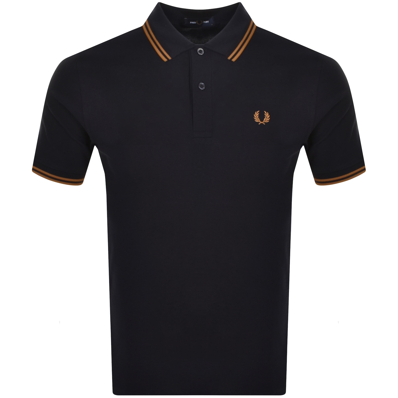 FRED PERRY FRED PERRY TWIN TIPPED POLO T SHIRT NAVY
