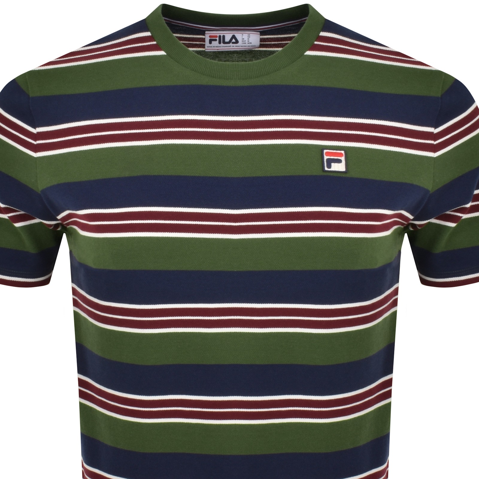 Shop Fila Vintage Stripe T Shirt Green