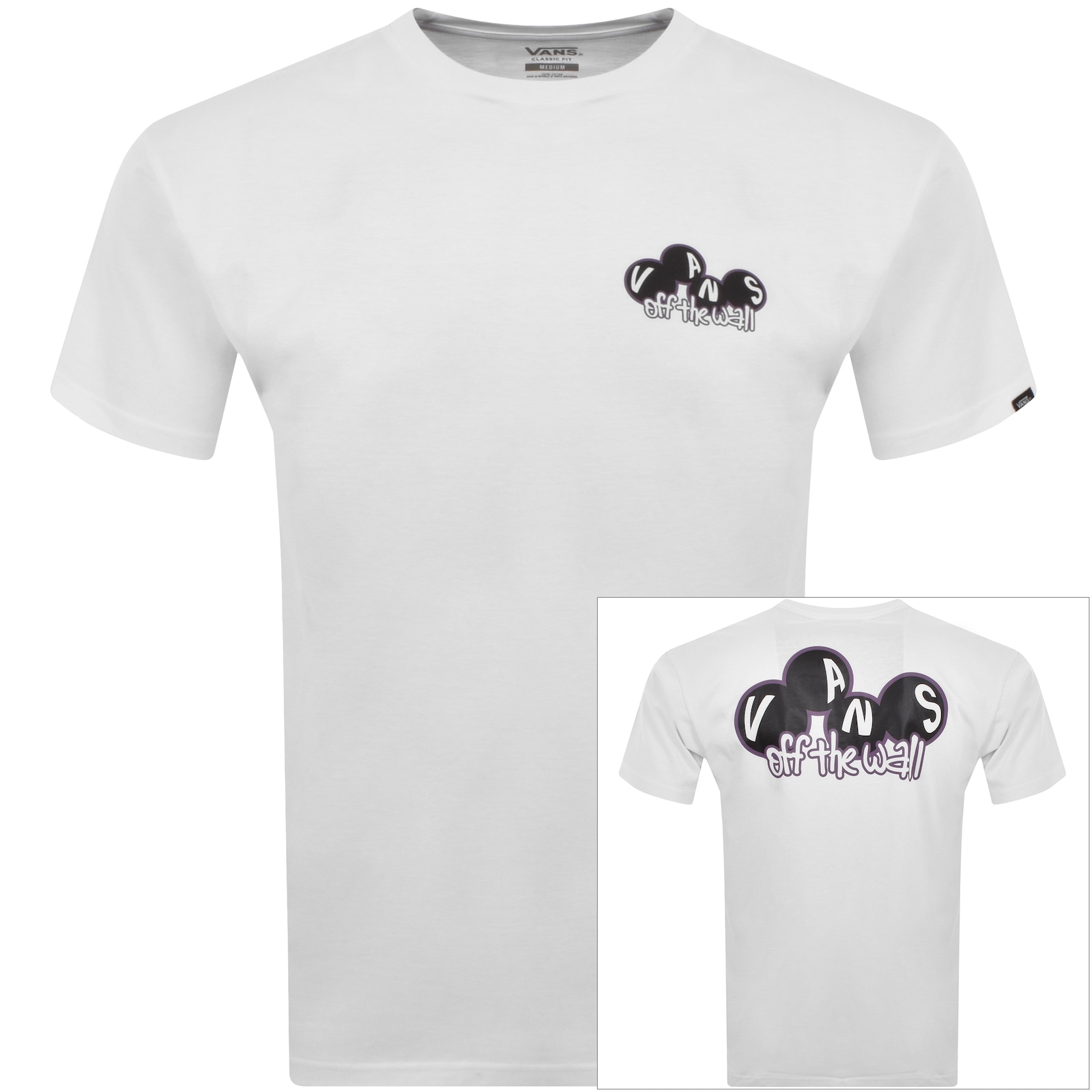 Shop Vans Classic Fit Scuttle Logo T Shirt White