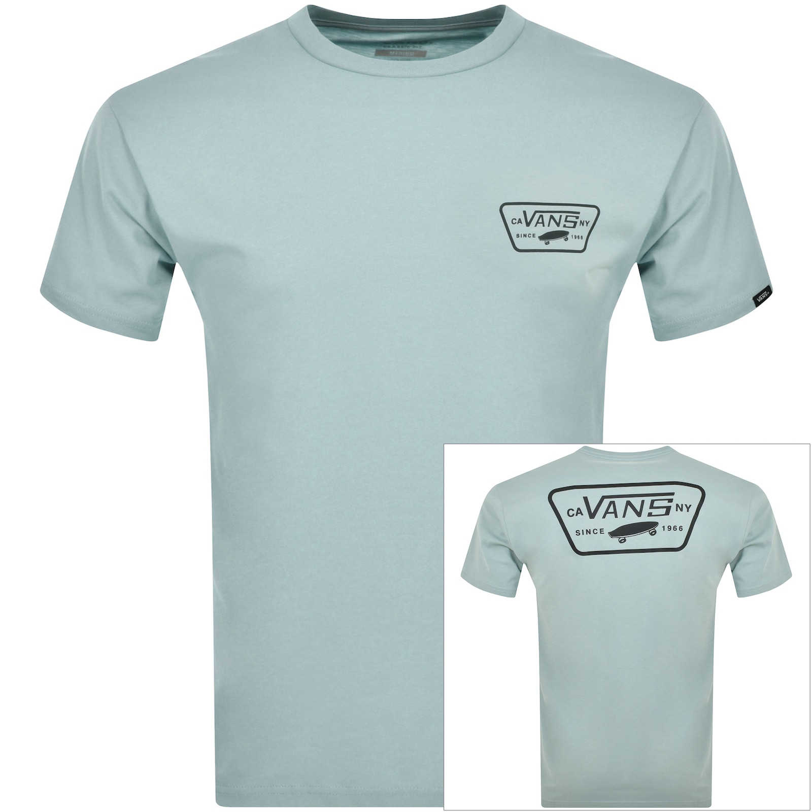 VANS VANS CLASSIC FIT FULL PATCH BACK LOGO T SHIRT BLUE 