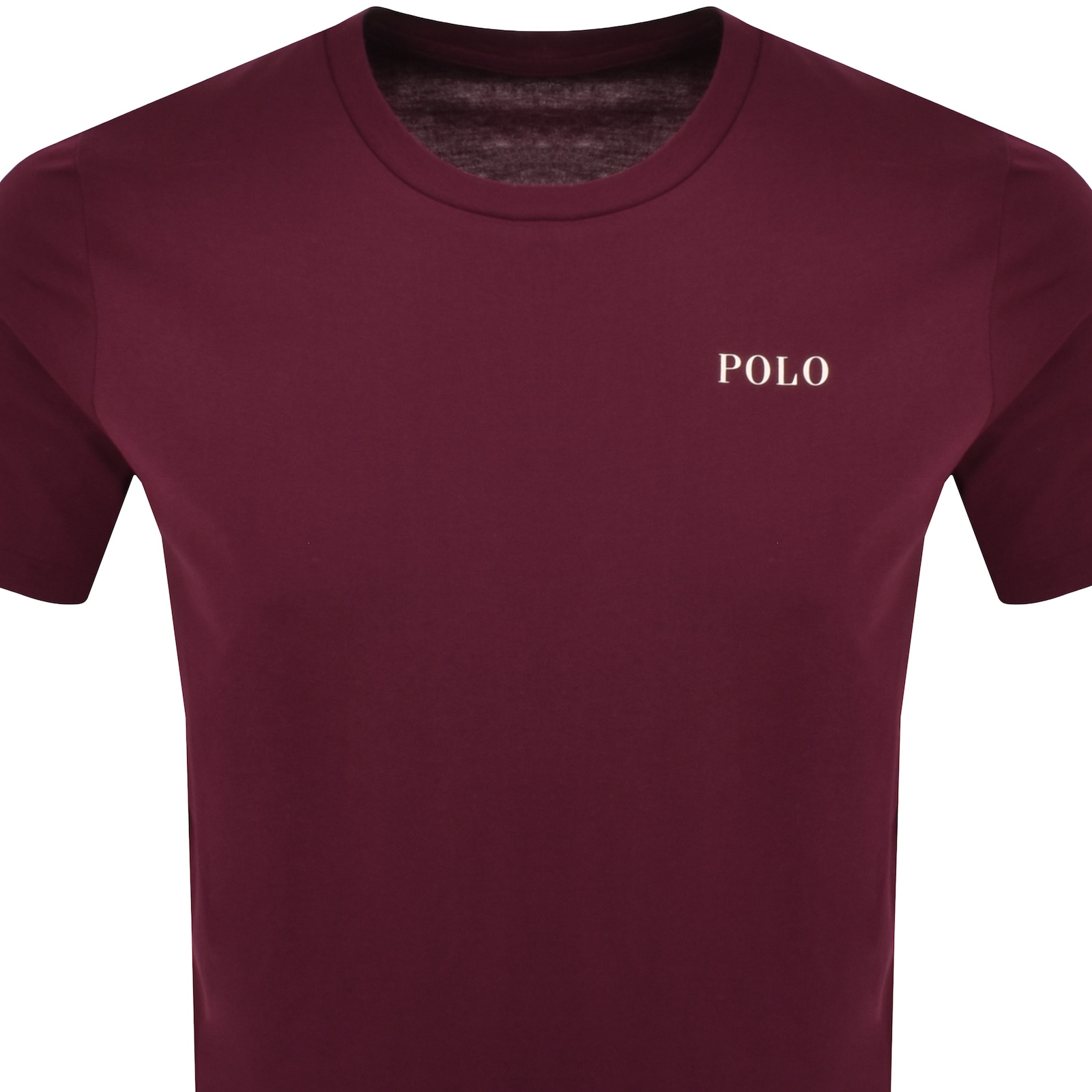 Shop Ralph Lauren Lounge Crew Neck T Shirt In Burgundy