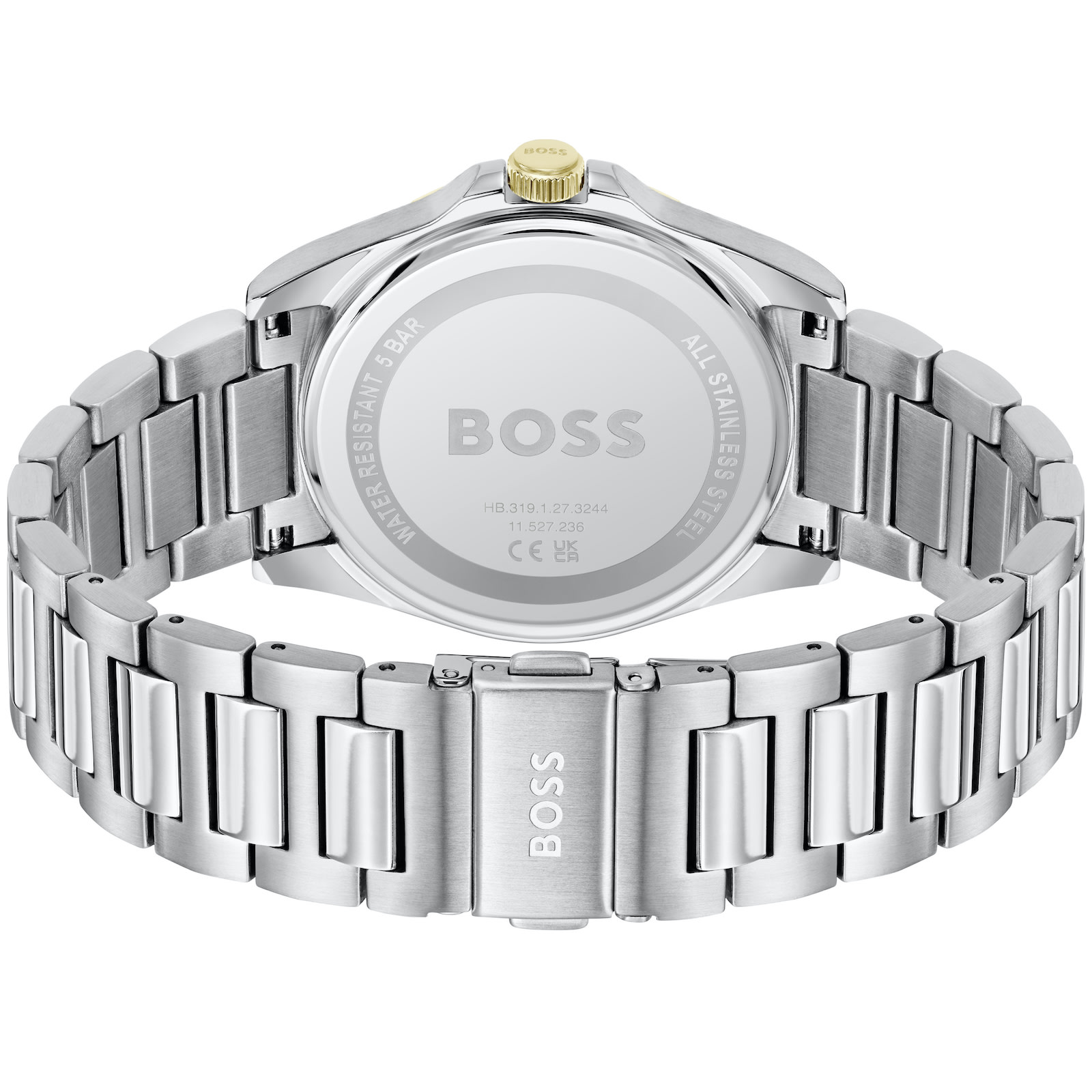 Shop Boss Business Boss Strike Watch And Bracelet Gift Set In Silver