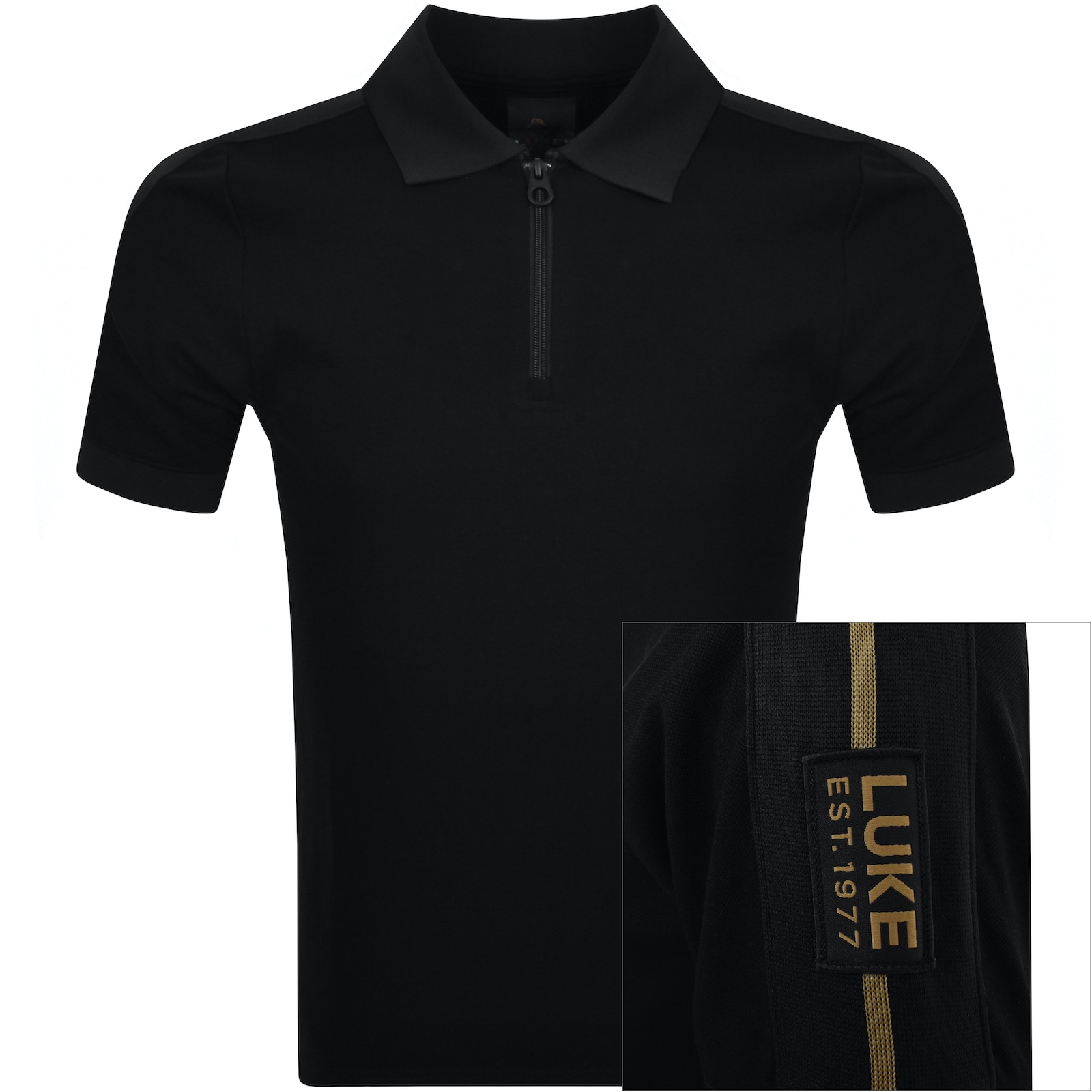 Shop Luke 1977 Caltech Polo T Shirt Black