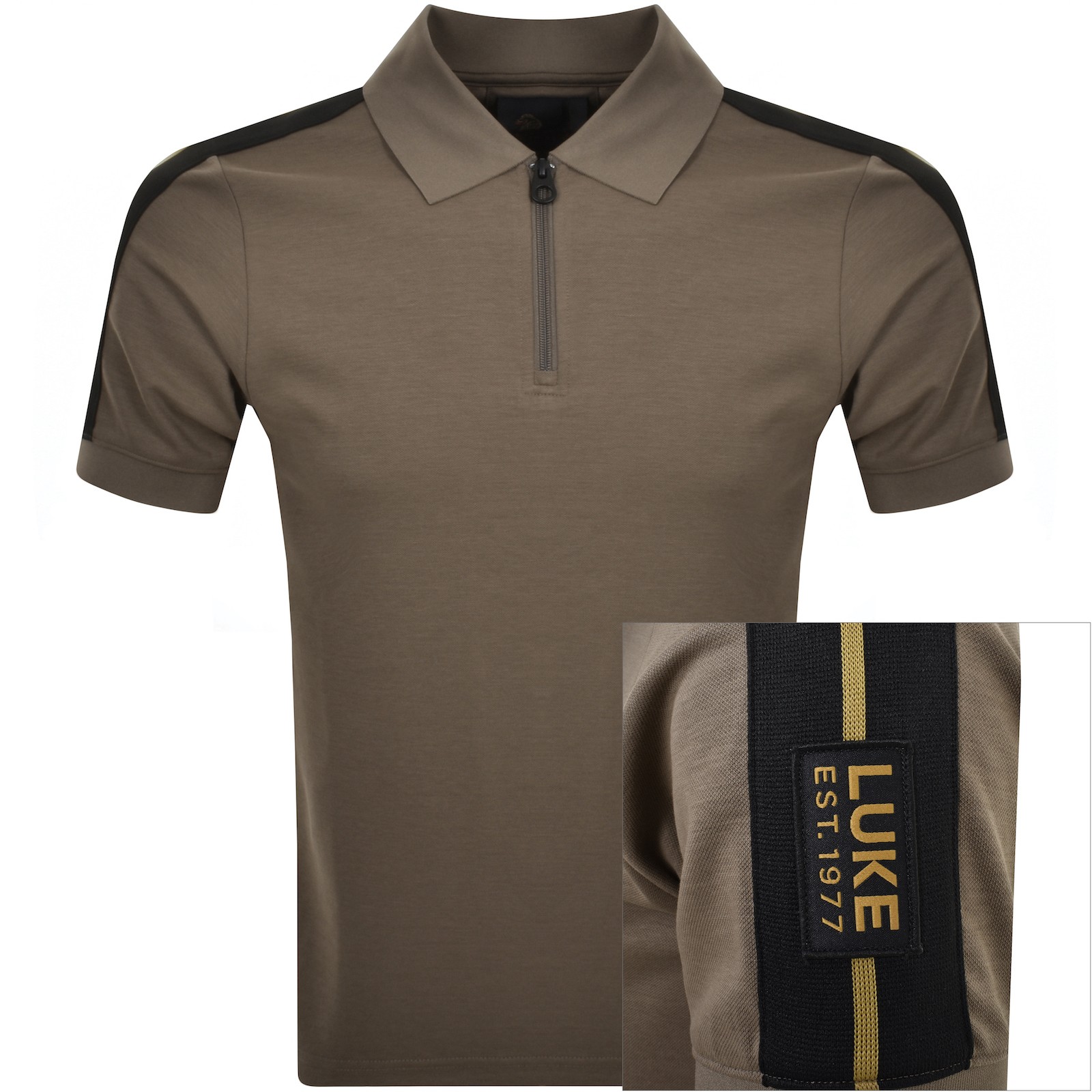 Shop Luke 1977 Caltech Polo T Shirt Brown