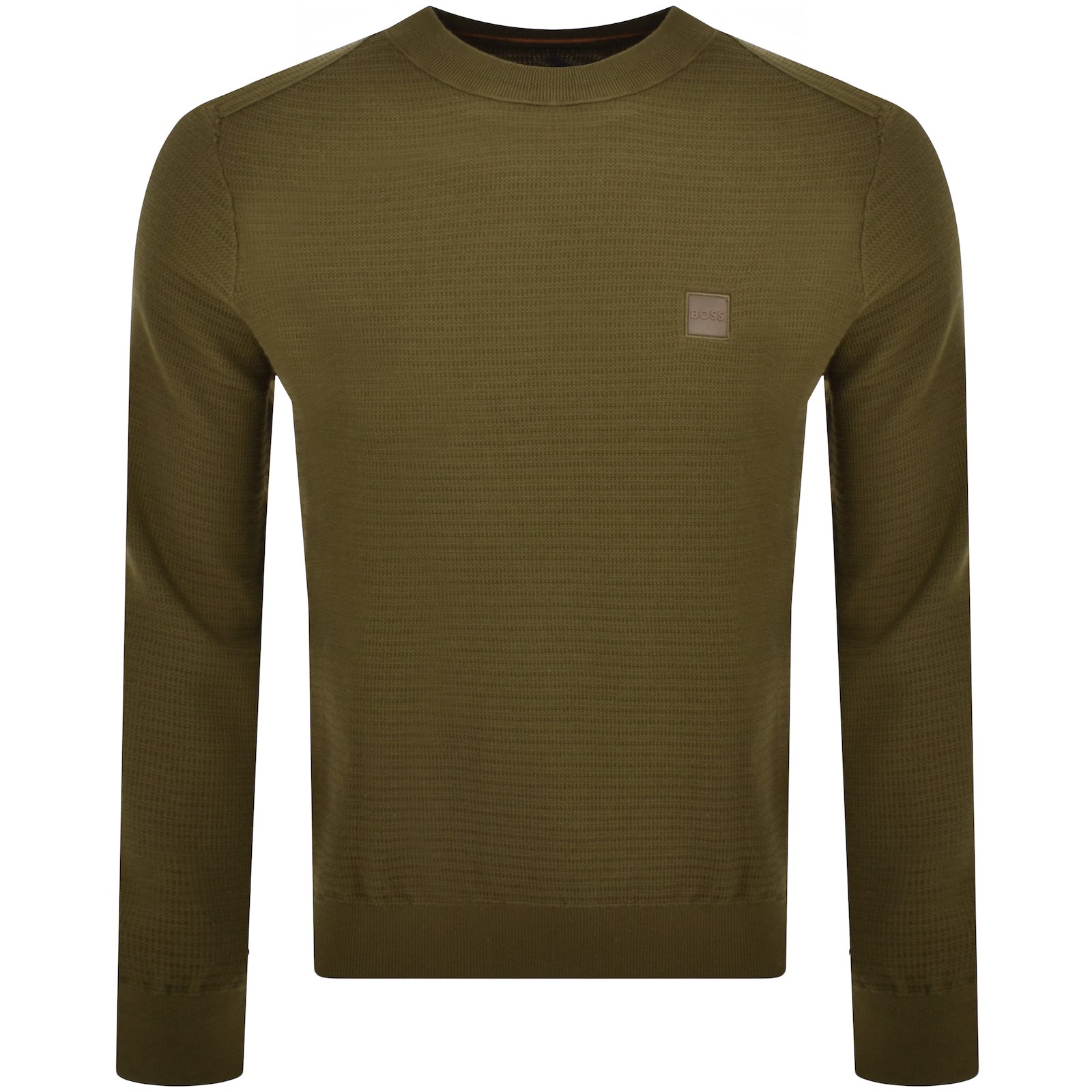 Boss Casual Boss Anion Knit Jumper Green In Green