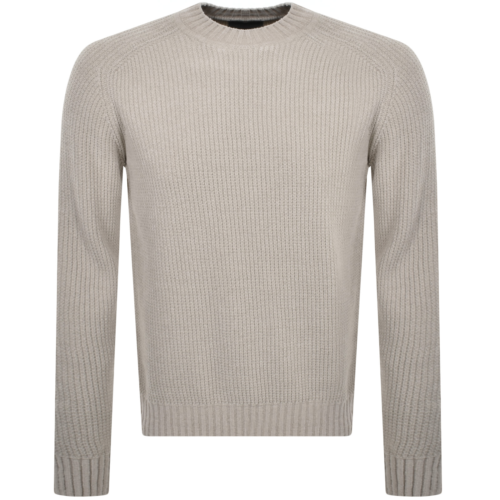 BOSS CASUAL BOSS AMARSON KNIT JUMPER BEIGE 