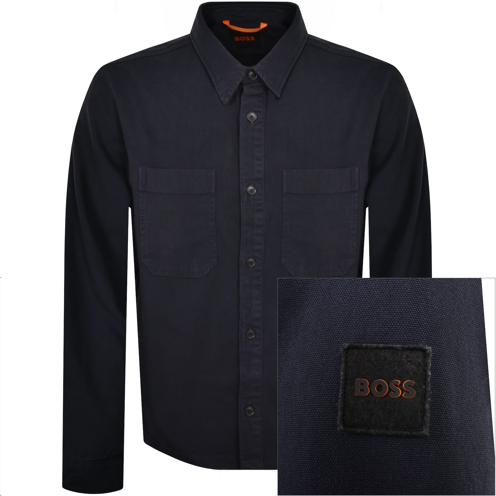 Shop Boss Casual Boss Lerato Overshirt Navy