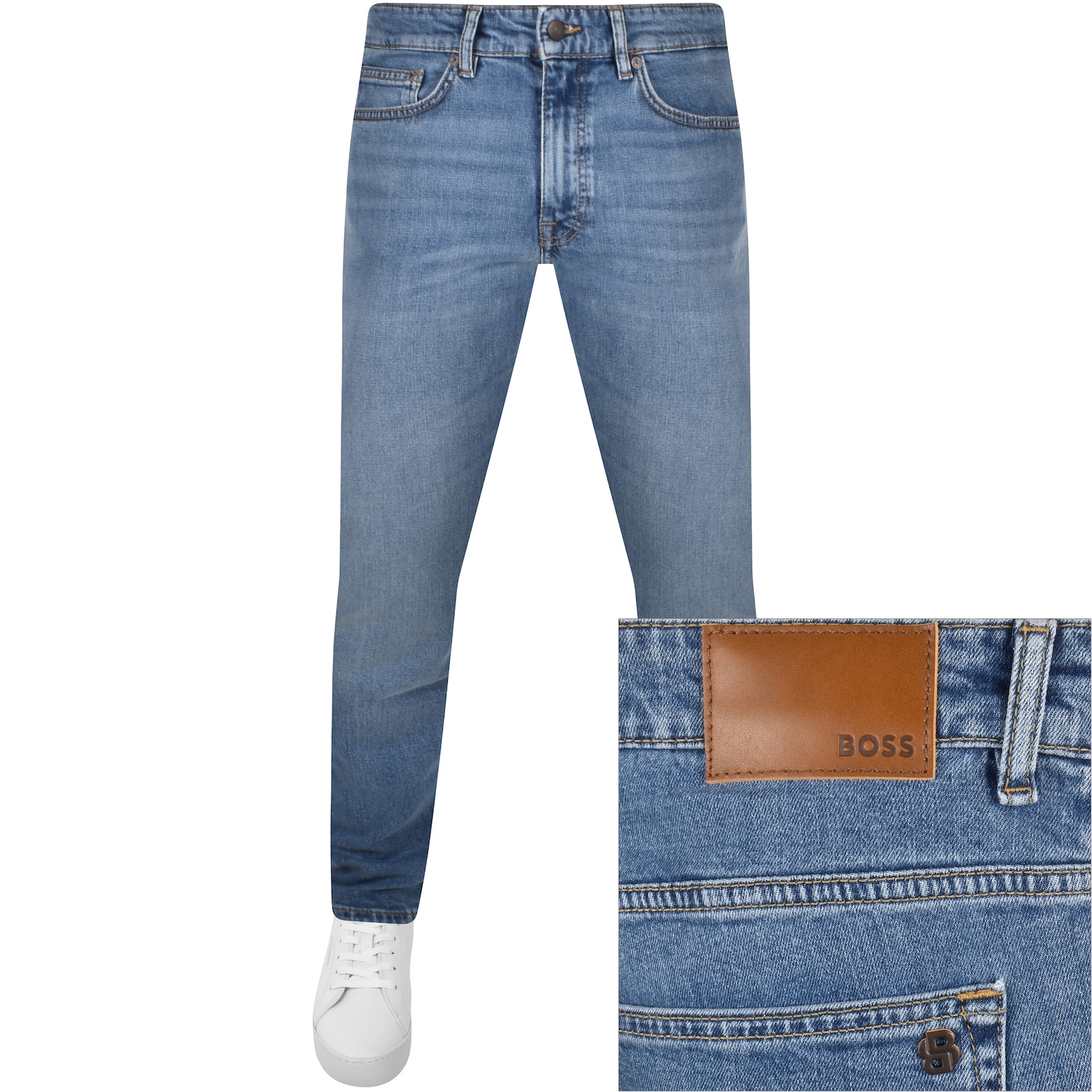 Shop Boss Casual Boss Delaware Slim Fit Jeans Blue