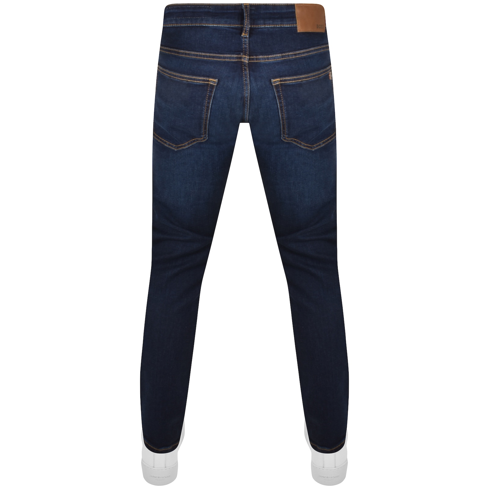 Shop Boss Casual Boss Delaware Slim Fit Jeans Dark Wash Blue In Navy