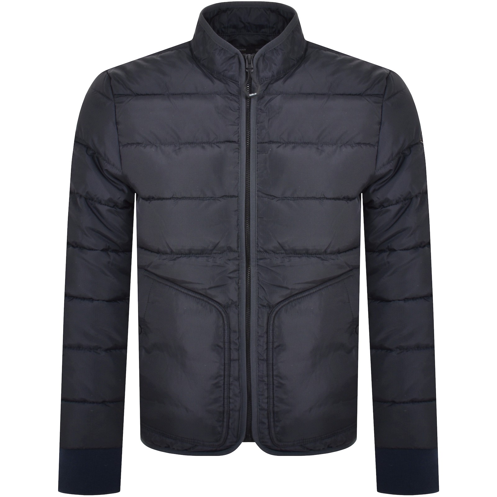 Shop Replay Padded Jacket Navy