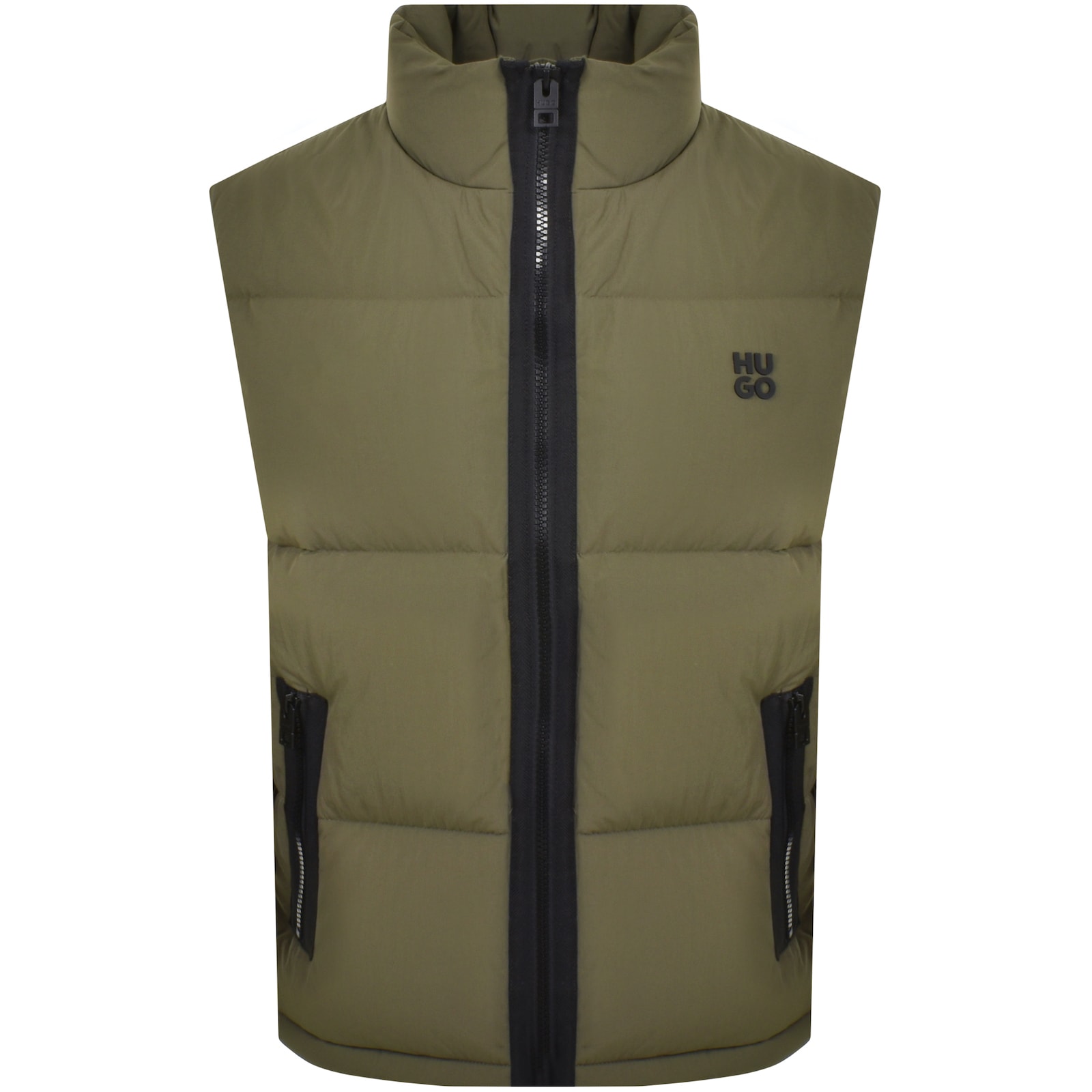 Shop Hugo Birontino 2441 Padded Gilet Green