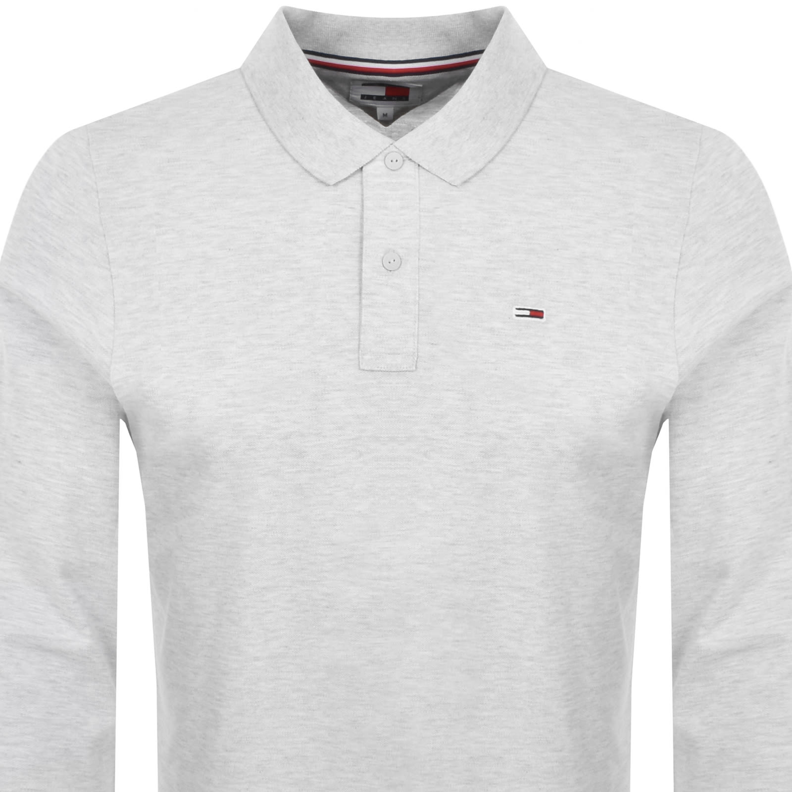 Shop Tommy Jeans Slim Fit Polo T Shirt Grey