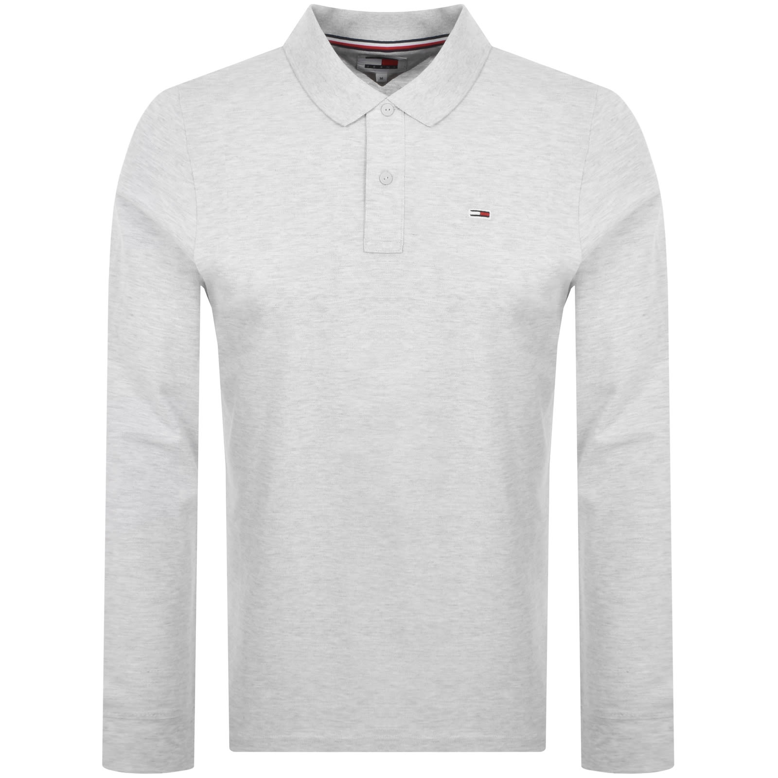 Shop Tommy Jeans Slim Fit Polo T Shirt Grey