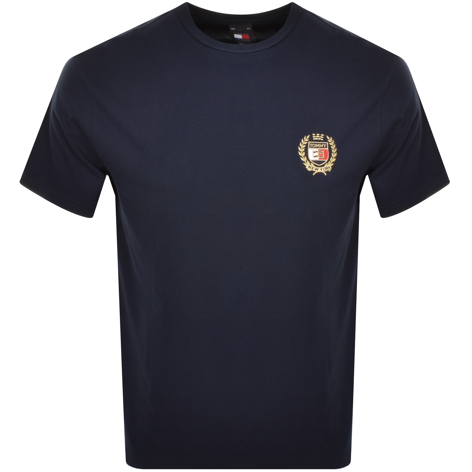 Shop Tommy Jeans Crest Flag T Shirt Navy