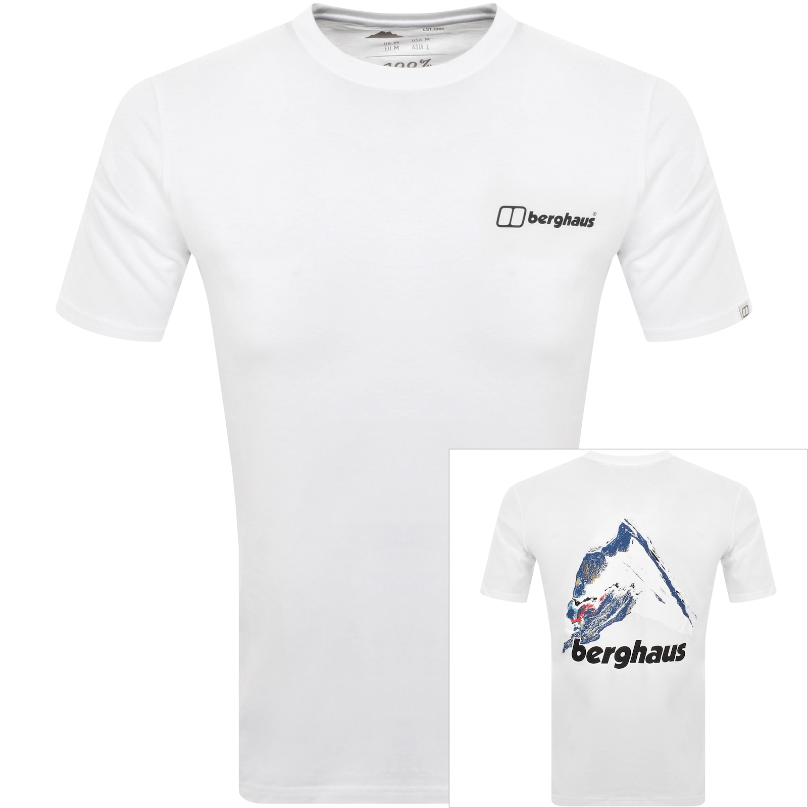 Shop Berghaus Mountain Art T Shirt White