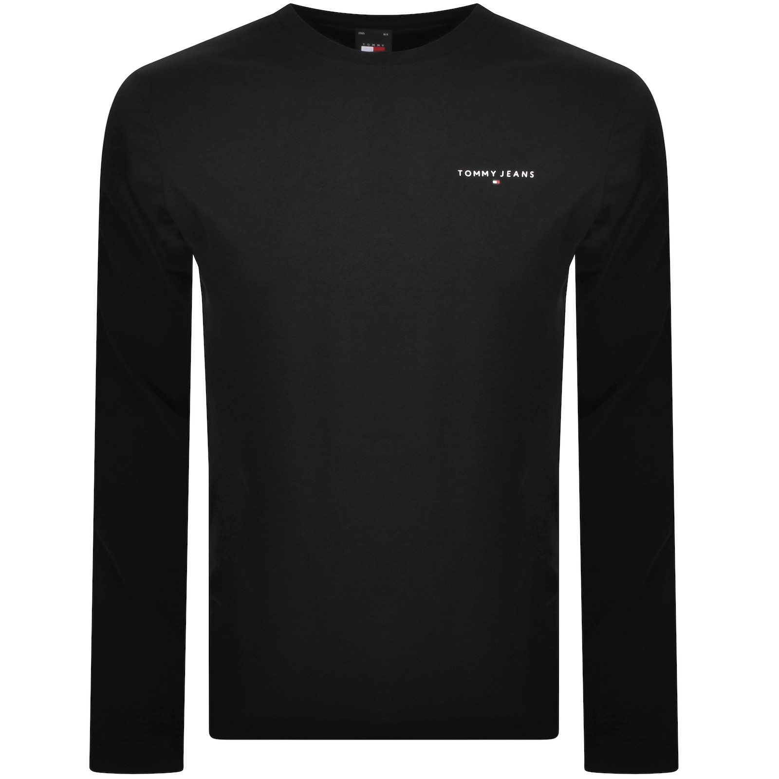 Shop Tommy Jeans Long Sleeve Logo T Shirt Black