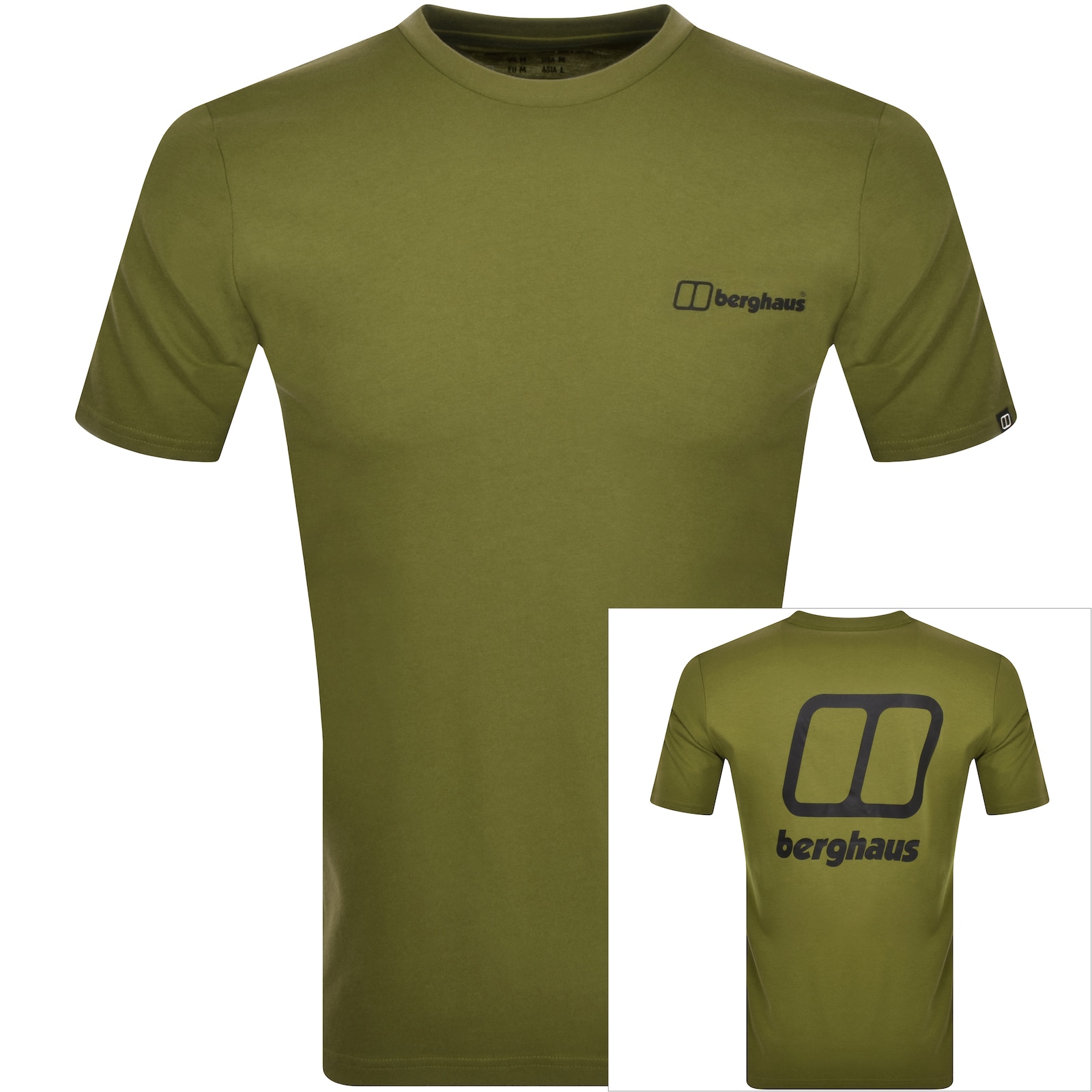 Shop Berghaus Oversized Logo T Shirt Green