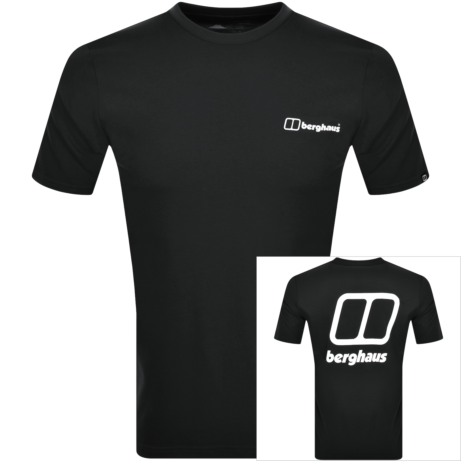 Shop Berghaus Oversized Logo T Shirt Black