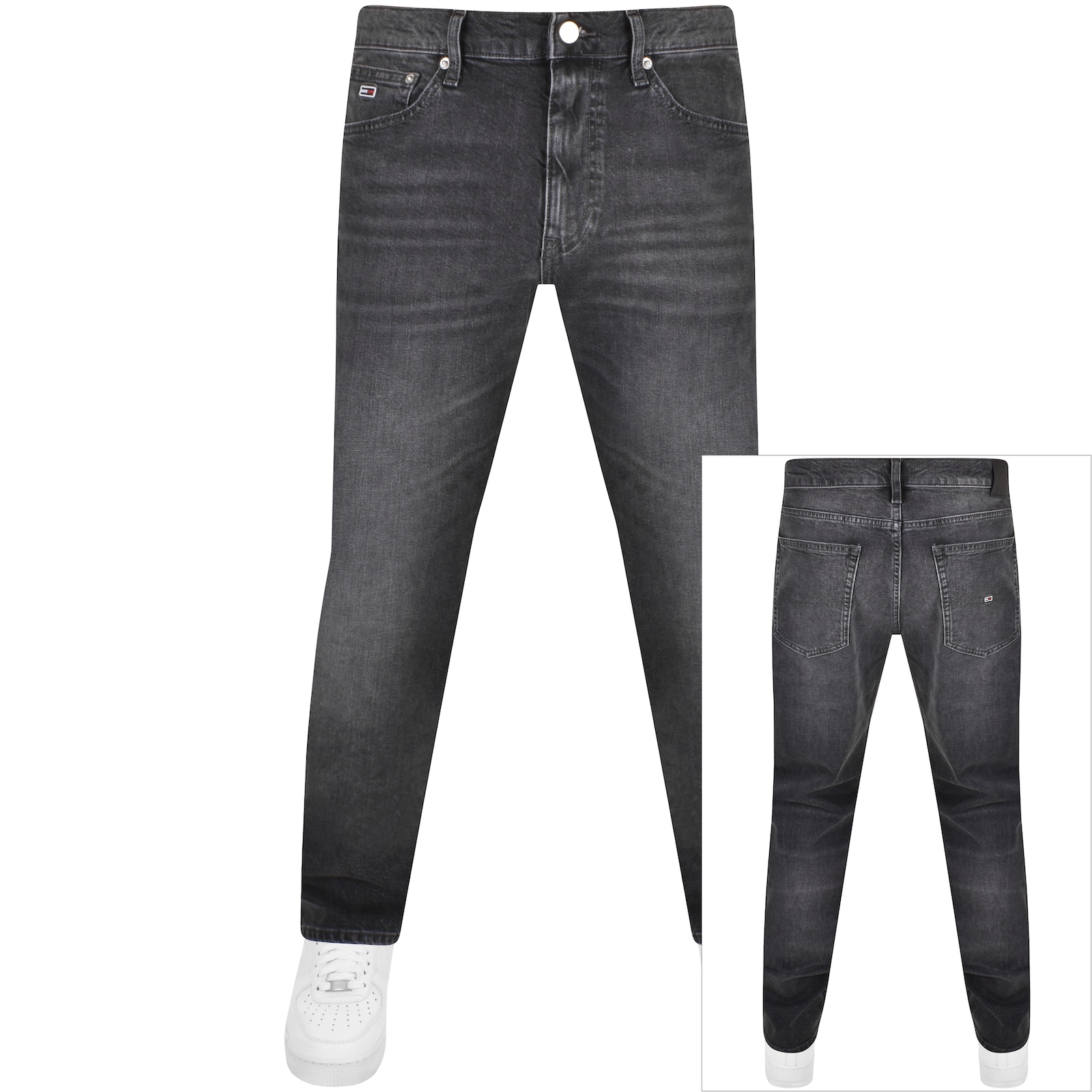 Shop Tommy Jeans Ryan Jeans Mid Wash Black