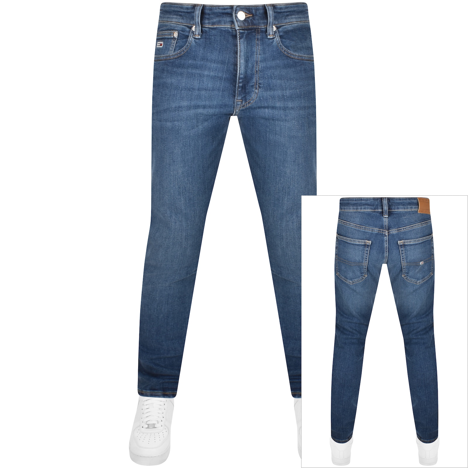 Shop Tommy Jeans Austin Slim Tapered Jeans Blue