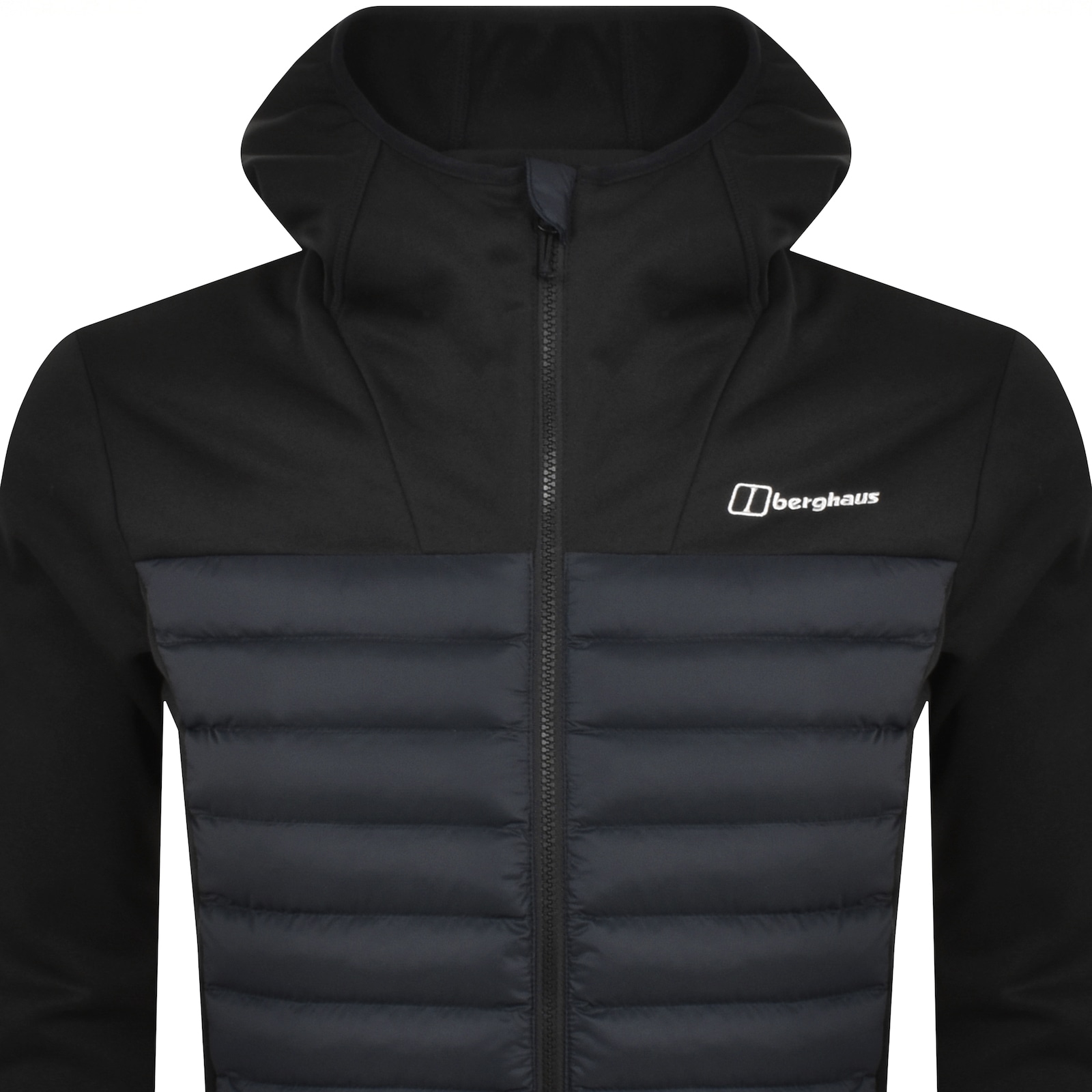 Shop Berghaus Vaskye Hooded Hybrid Jacket Black