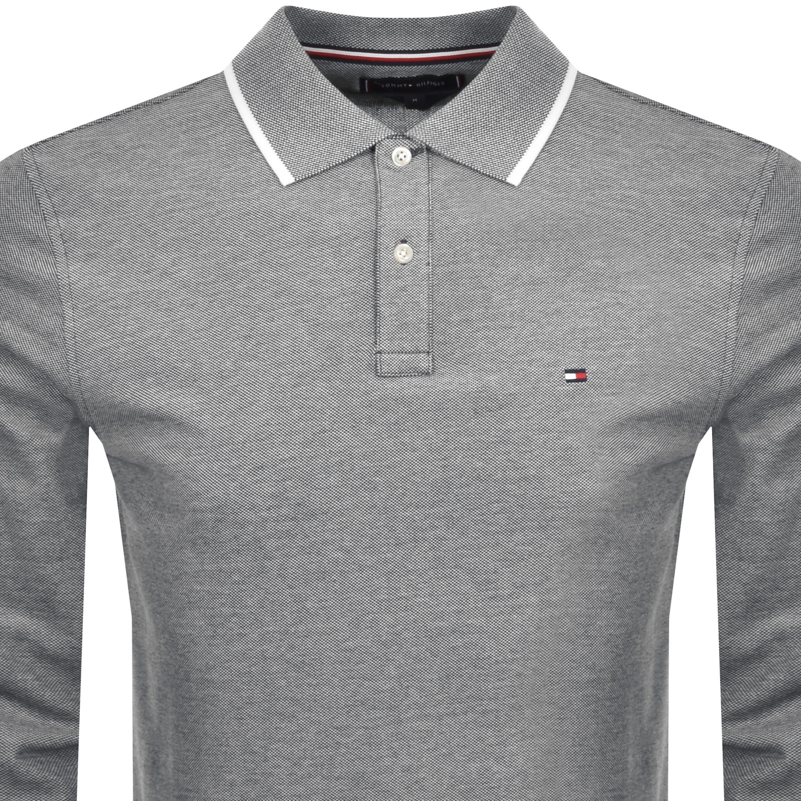 Shop Tommy Hilfiger Oxford Tipped Polo T Shirt Navy