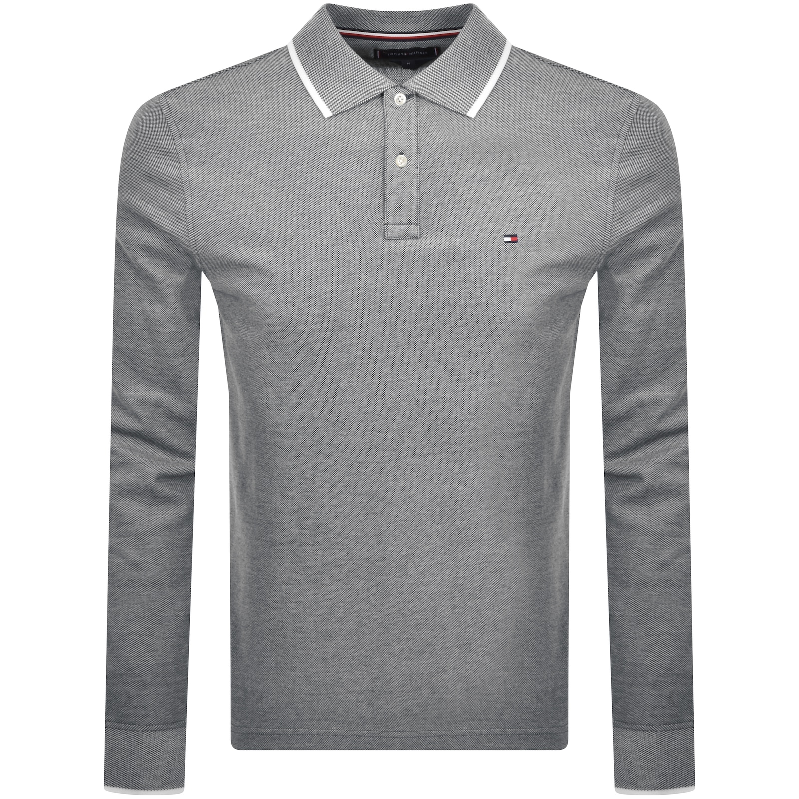 Shop Tommy Hilfiger Oxford Tipped Polo T Shirt Navy