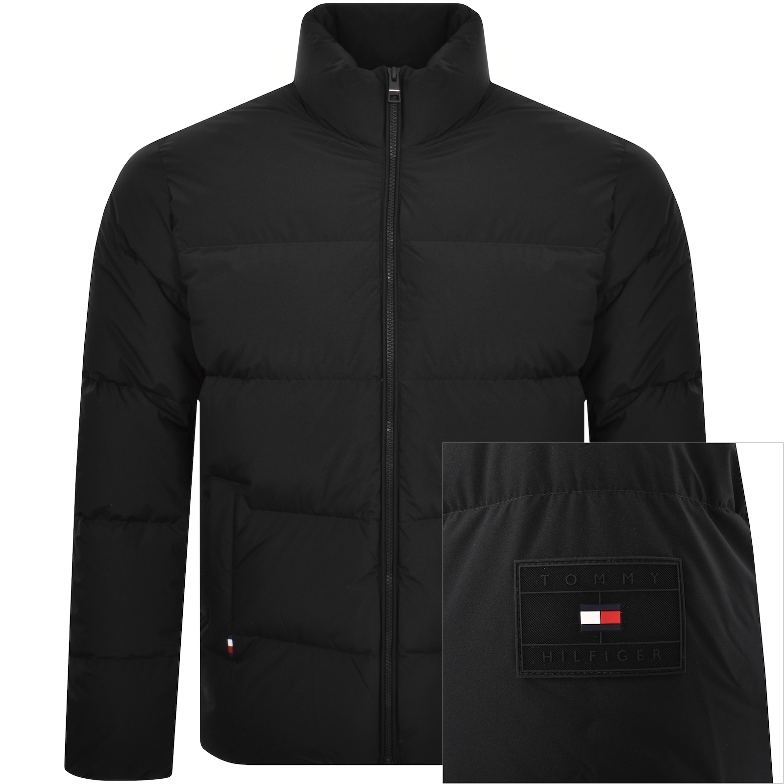 Shop Tommy Hilfiger Down Puffer Coat Black