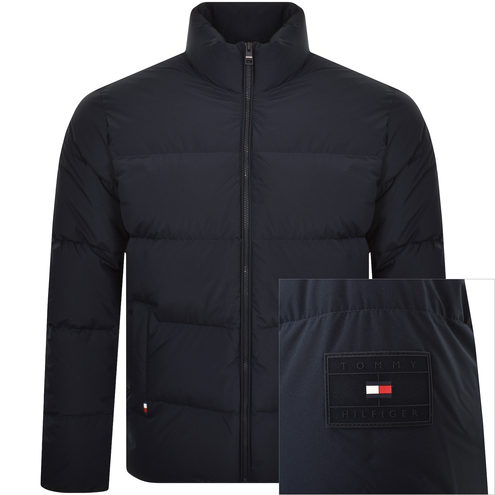 Shop Tommy Hilfiger Down Puffer Coat Navy