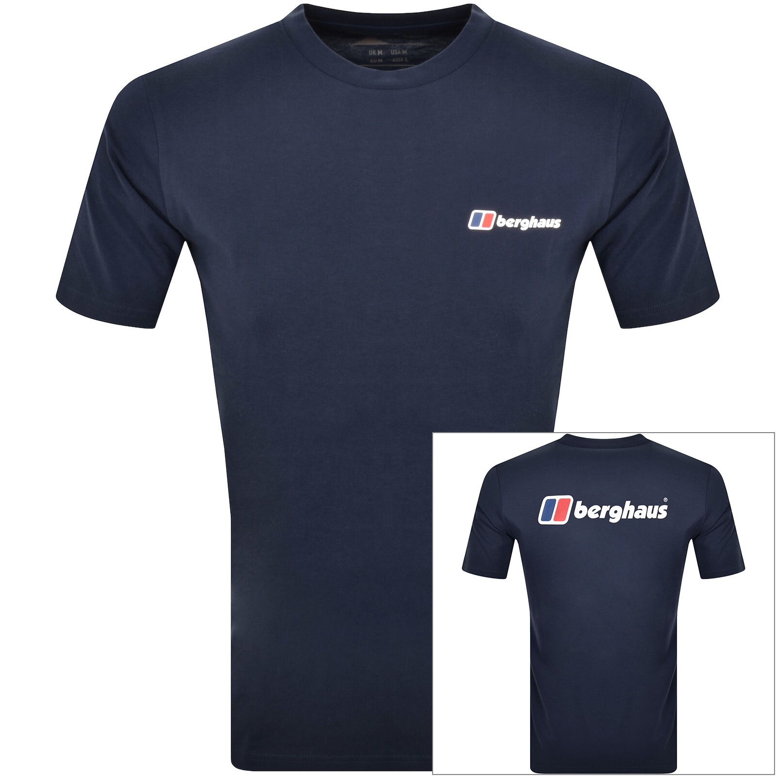 Shop Berghaus Organic Logo T Shirt Navy