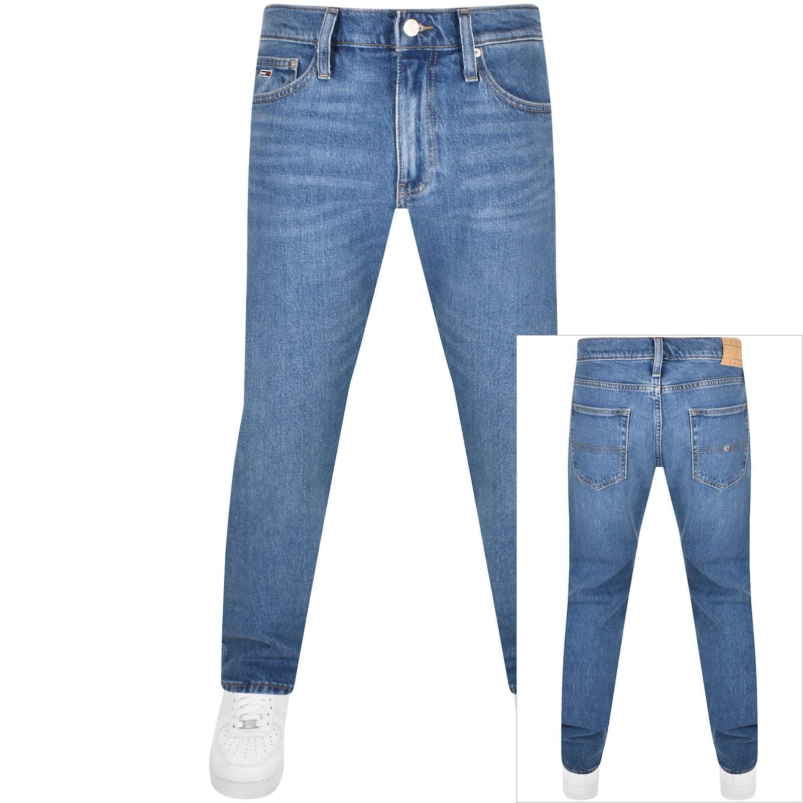 Shop Tommy Jeans Ryan Jeans Mid Wash Blue