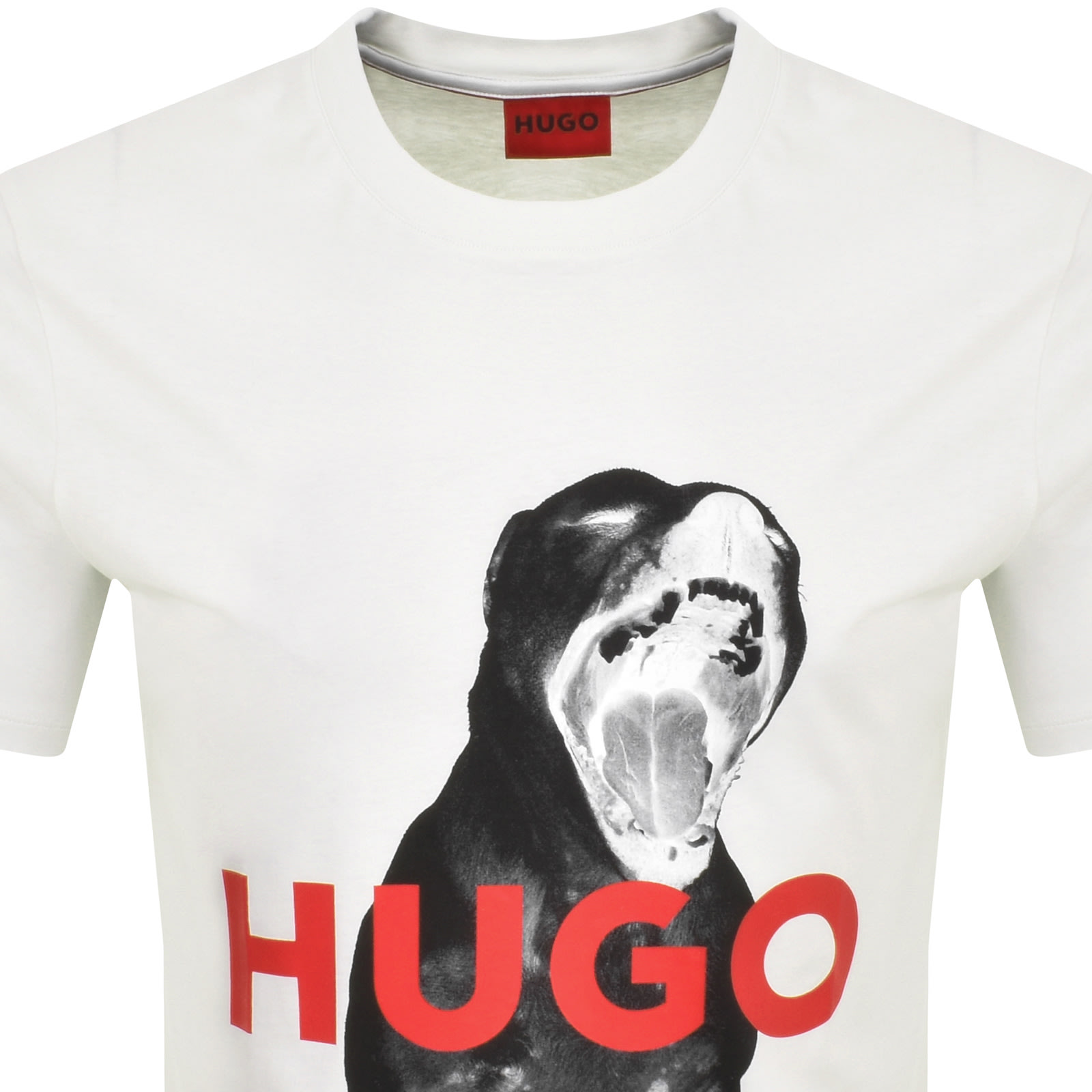 HUGO HUGO DAYAKING ANIMAL GRAPHIC T SHIRT WHITE 