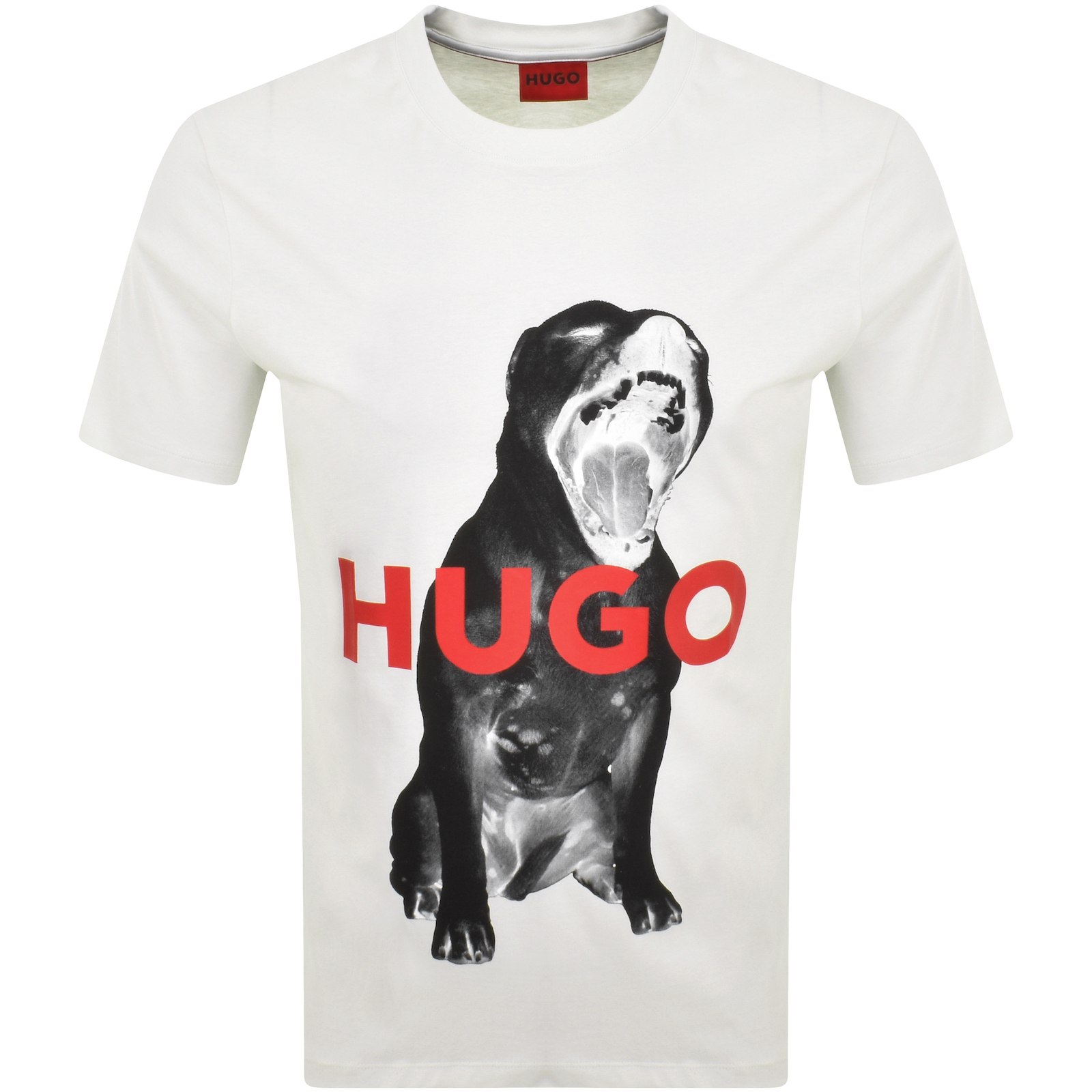 HUGO HUGO DAYAKING ANIMAL GRAPHIC T SHIRT WHITE 