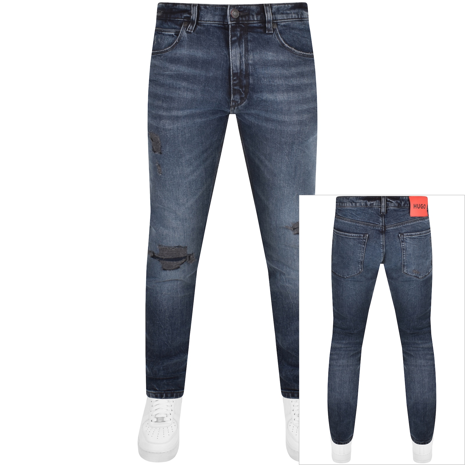 Shop Hugo 734 Extra Slim Jeans Light Wash Navy