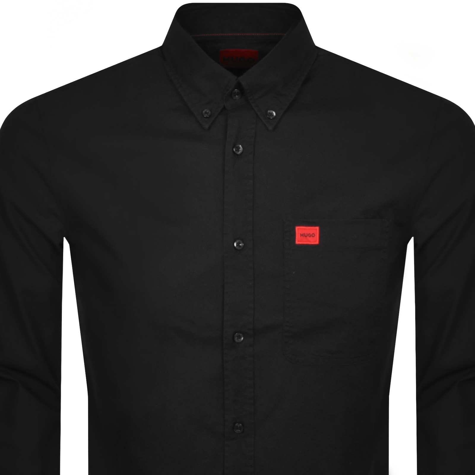 Shop Hugo Long Sleeved Evito Shirt Black