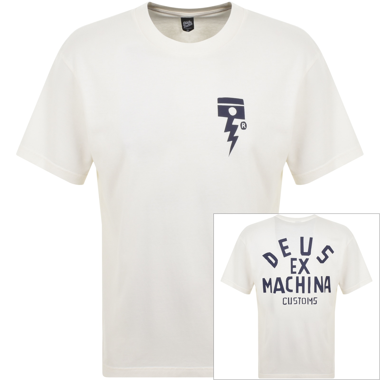 Shop Deus Ex Machina Pisstin T Shirt Off White