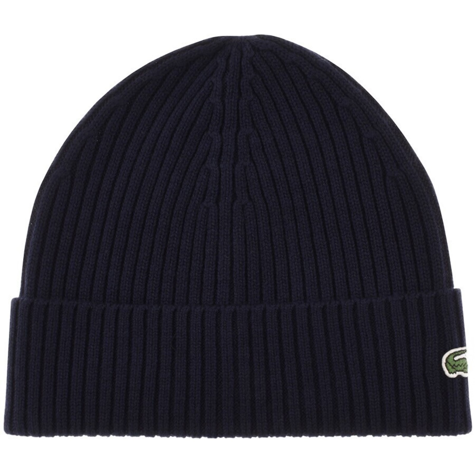 Shop Lacoste Knitted Beanie Navy