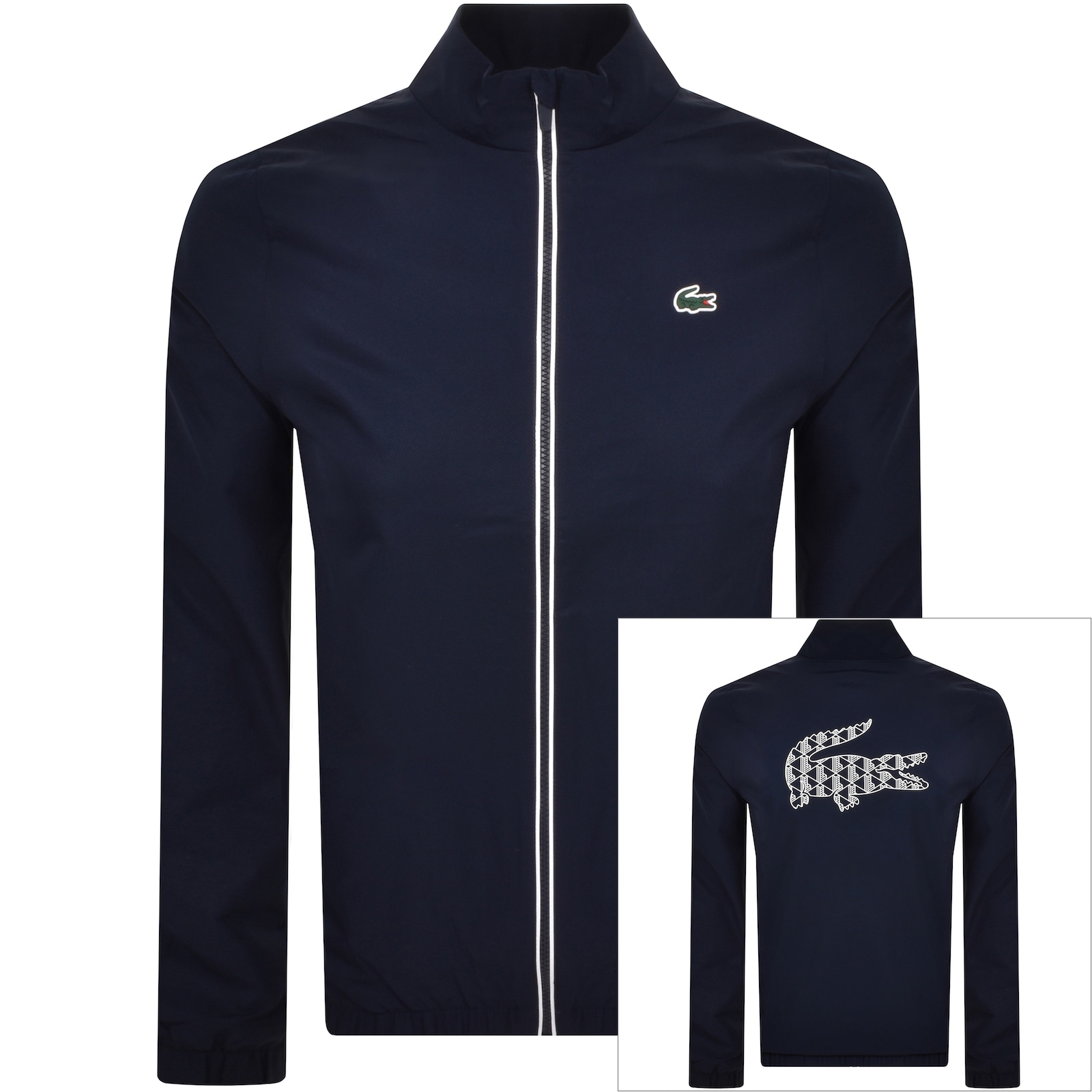 Shop Lacoste Full Zip Tracksuit Navy