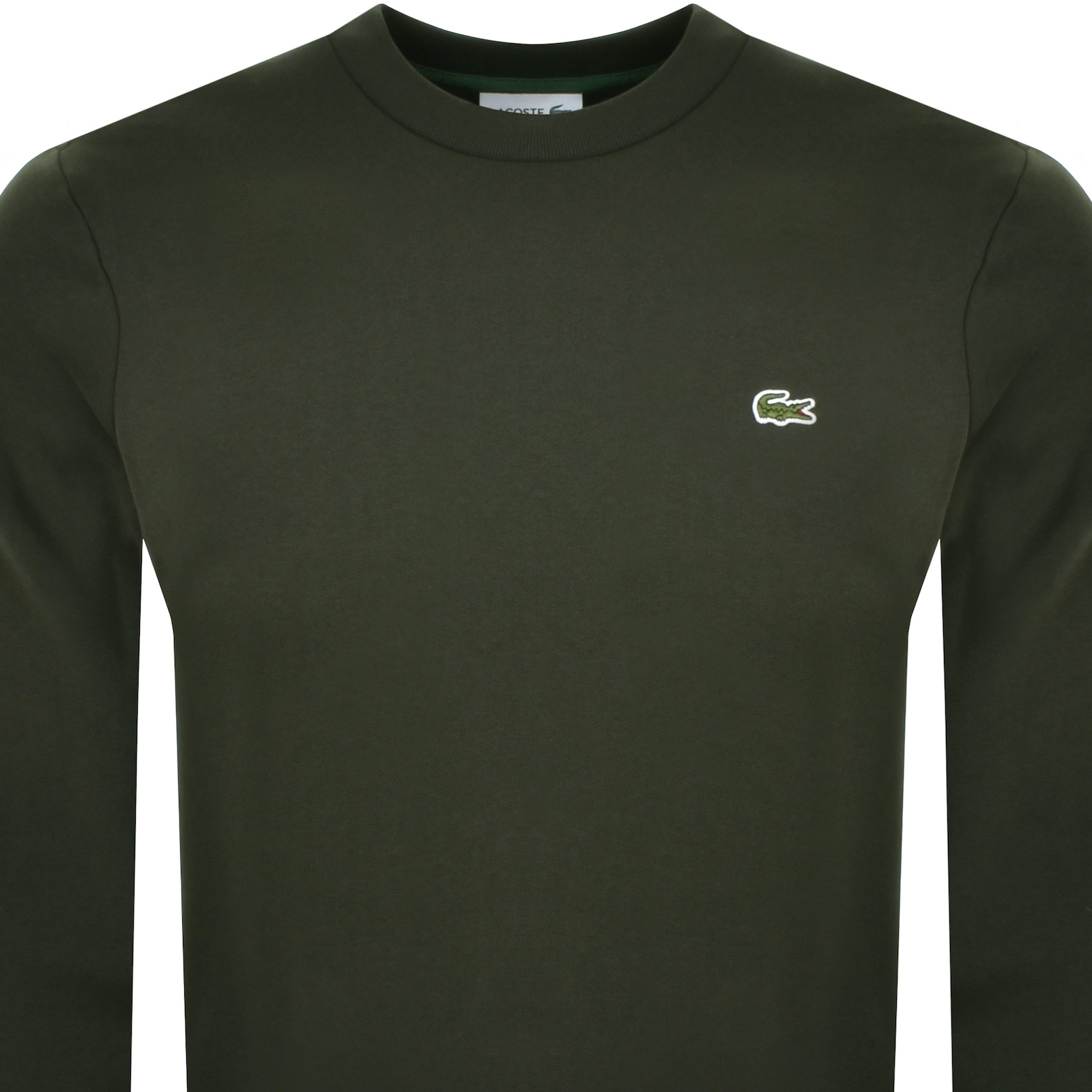 Shop Lacoste Crew Neck Sweatshirt Green