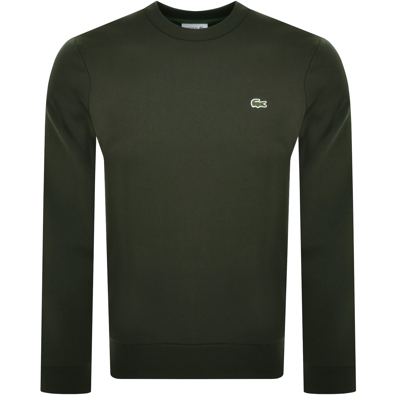 Shop Lacoste Crew Neck Sweatshirt Green