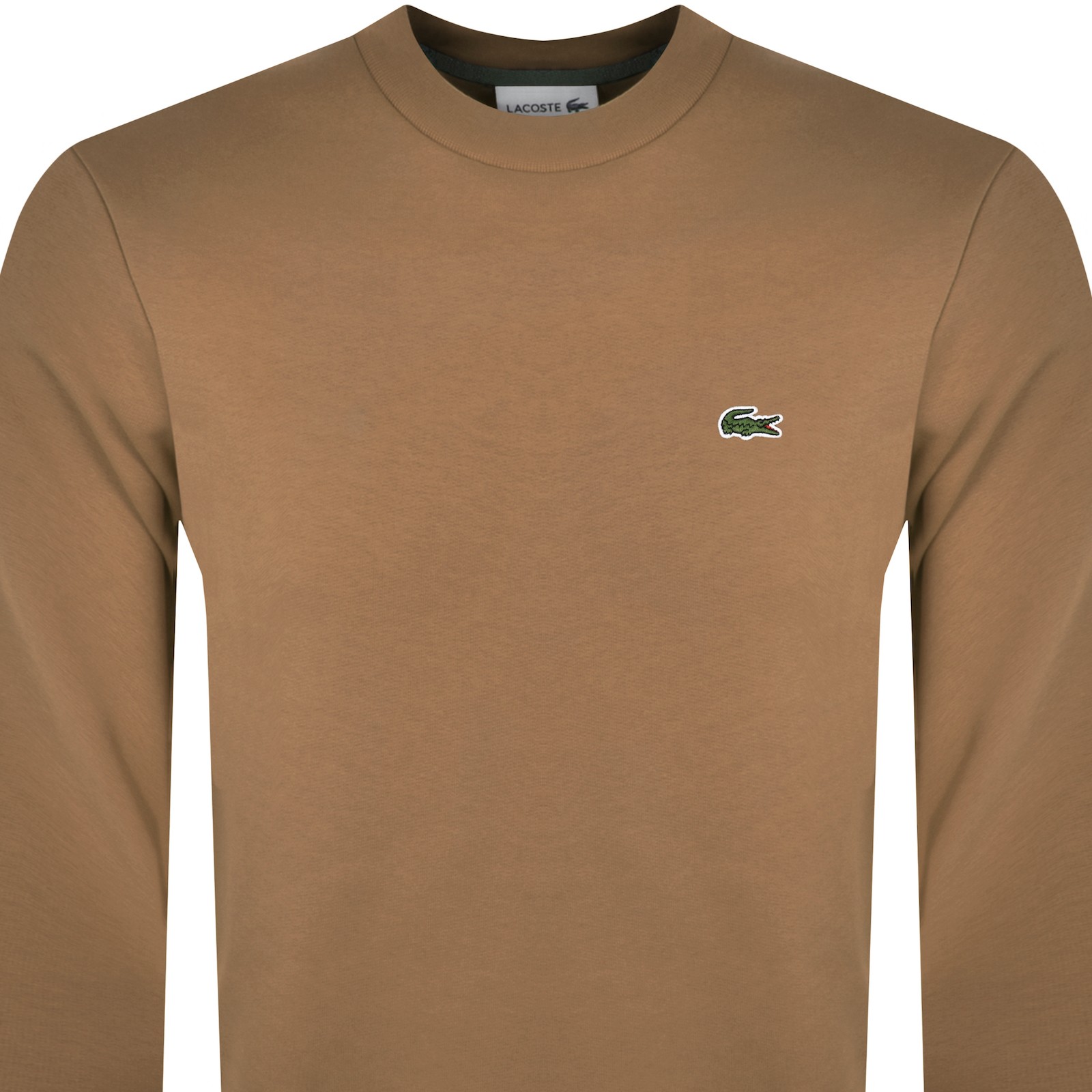 LACOSTE LACOSTE CREW NECK SWEATSHIRT BROWN 