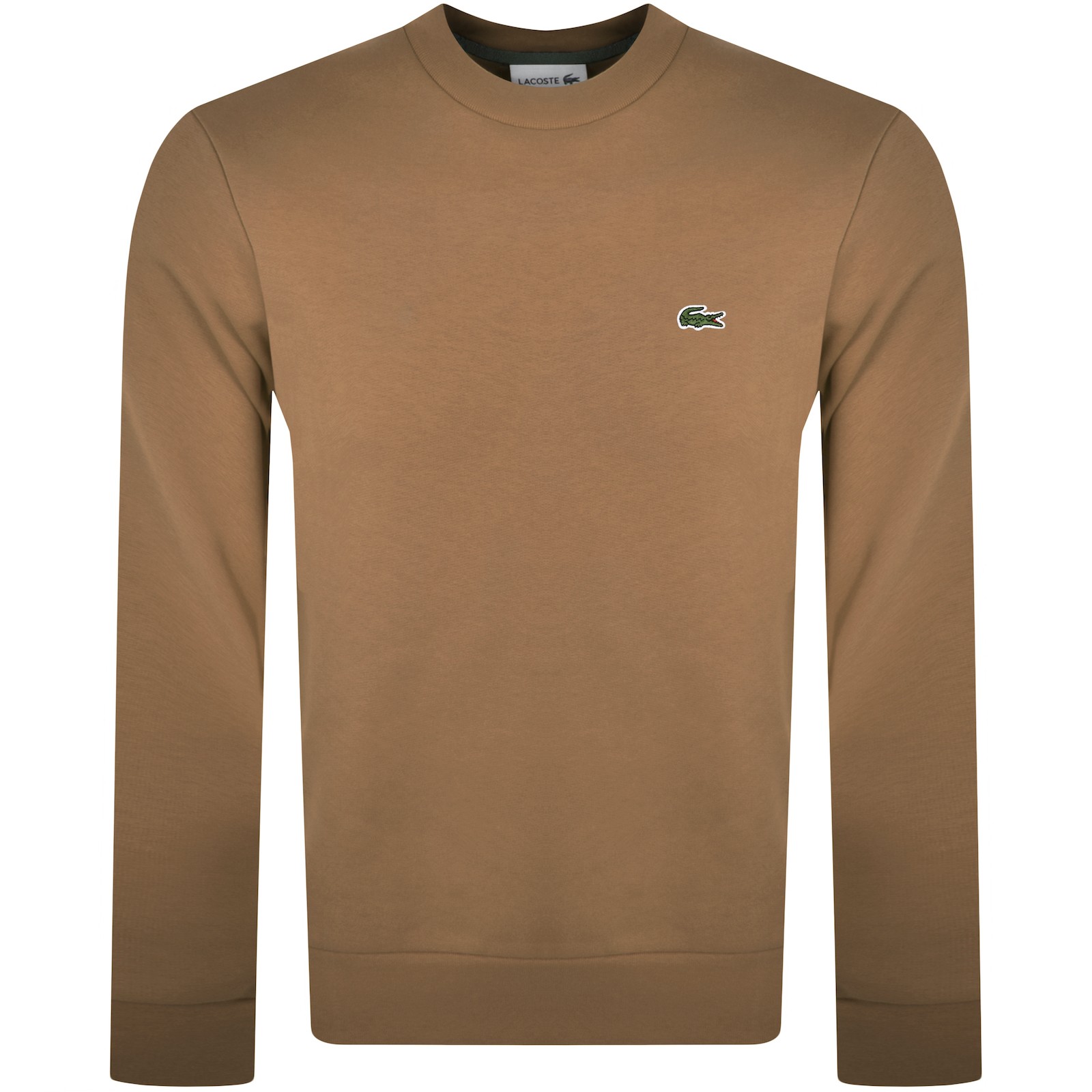 LACOSTE LACOSTE CREW NECK SWEATSHIRT BROWN 